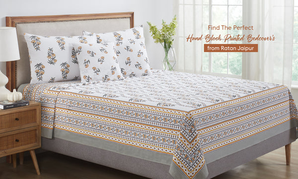 Find The Perfect Hand Block Printed Bed Cover's from Ratan Jaipur