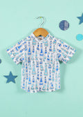 Shatranj Blue Cotton Harshit Baby Boy Shirt (6-24 Months)