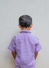 Purple Cotton Boys Shirt