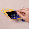 Meher Buti Yellow/ Grey Quilted Cotton Trinket Pouch