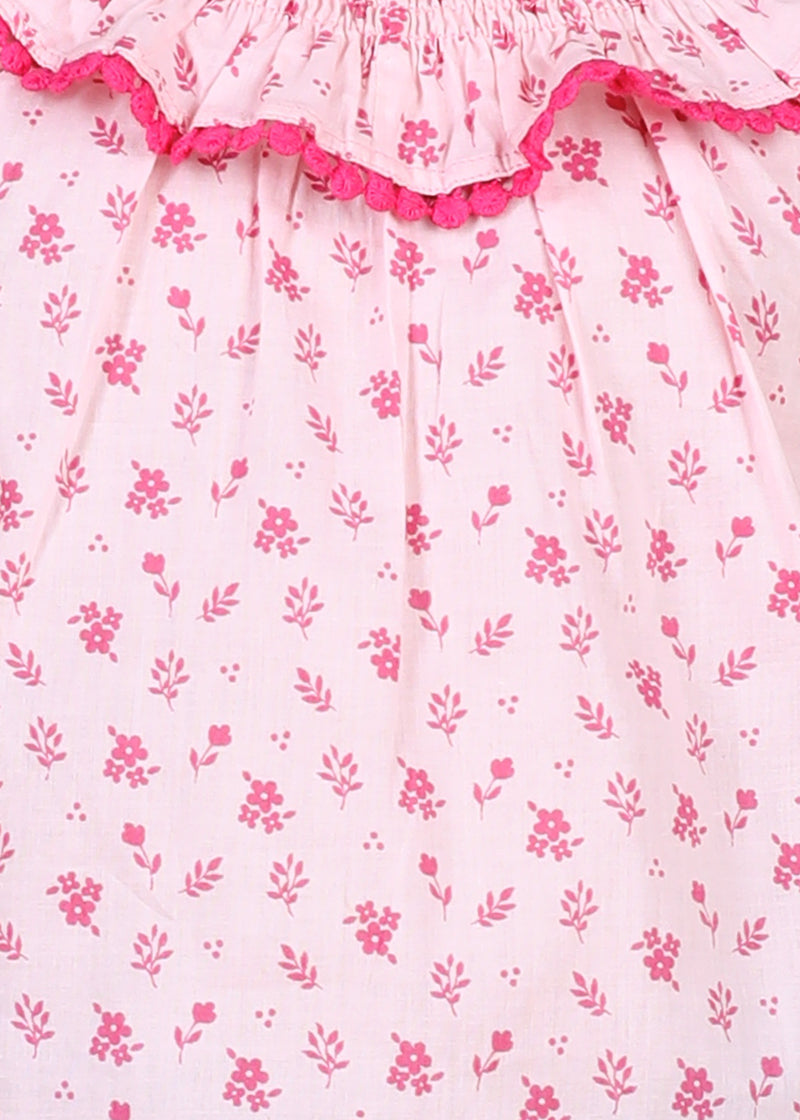 Dilly Pink Cotton Soha Top Girls (6 Months- 9 Yrs)