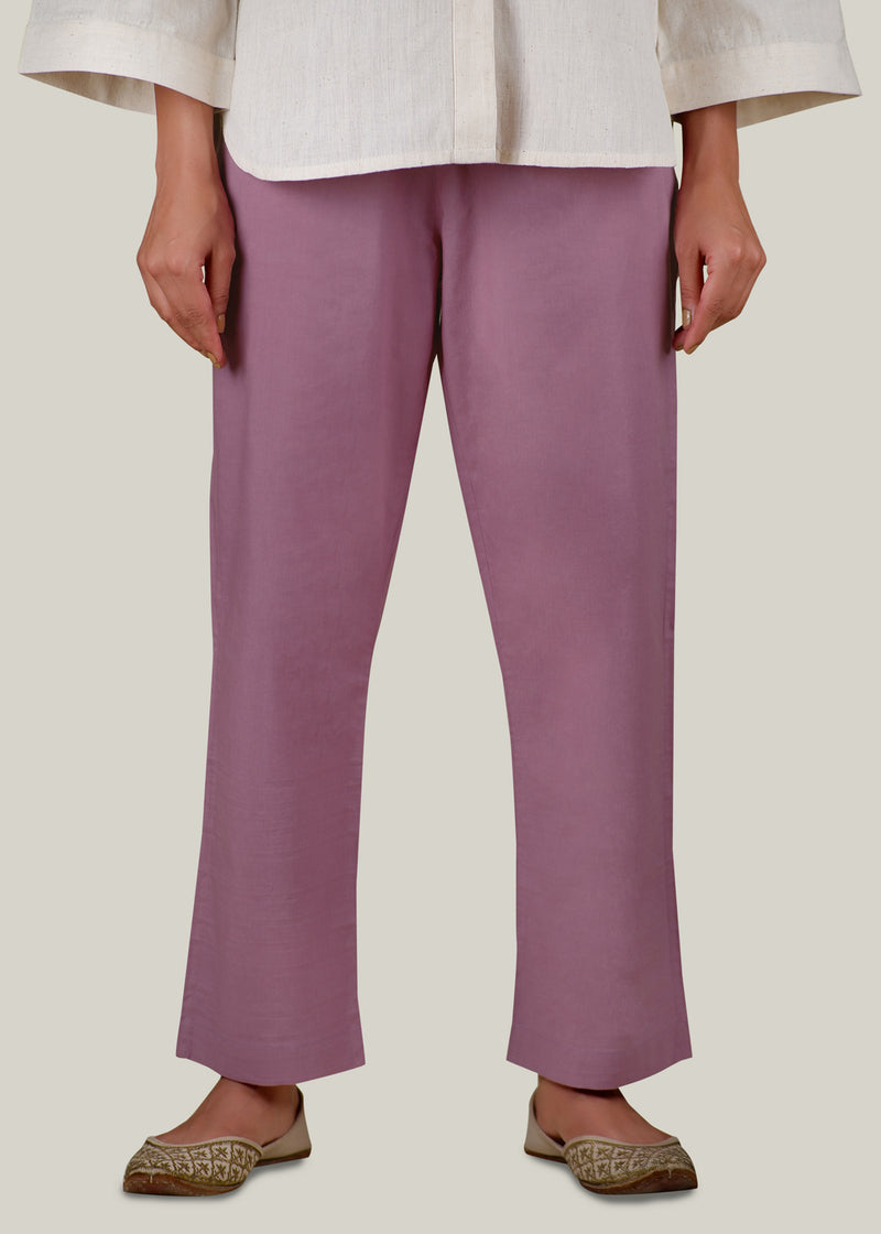 Purple Regular Cotton Prithvi Pant