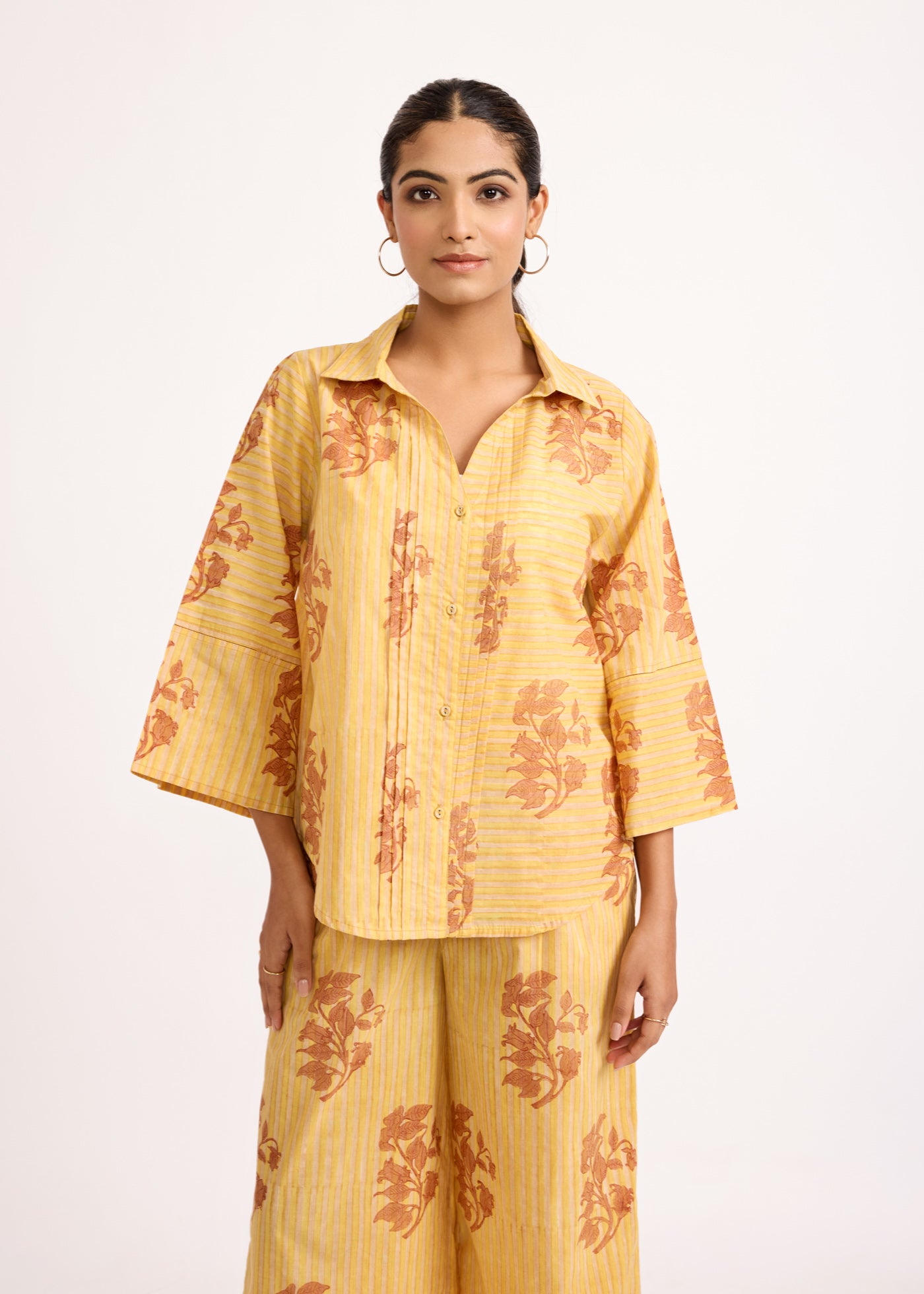 Button Down Shirt - Yellow/Brown