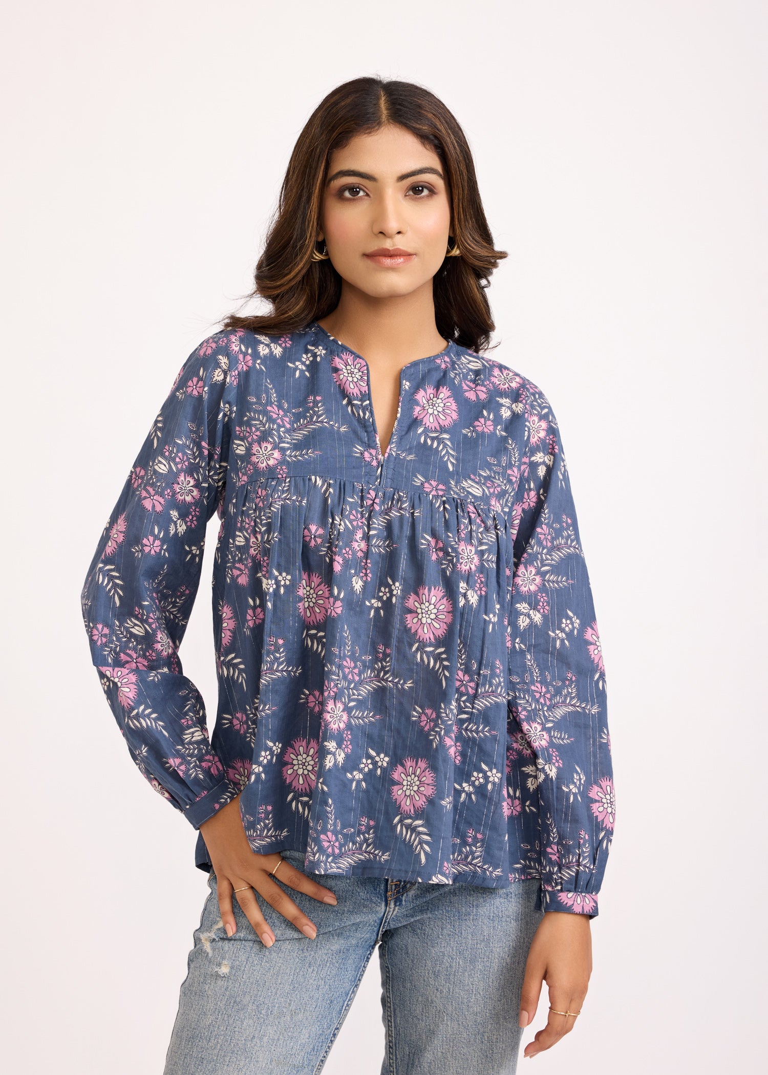 Floral Gesture Top Ratan Texprocess Pvt. Ltd