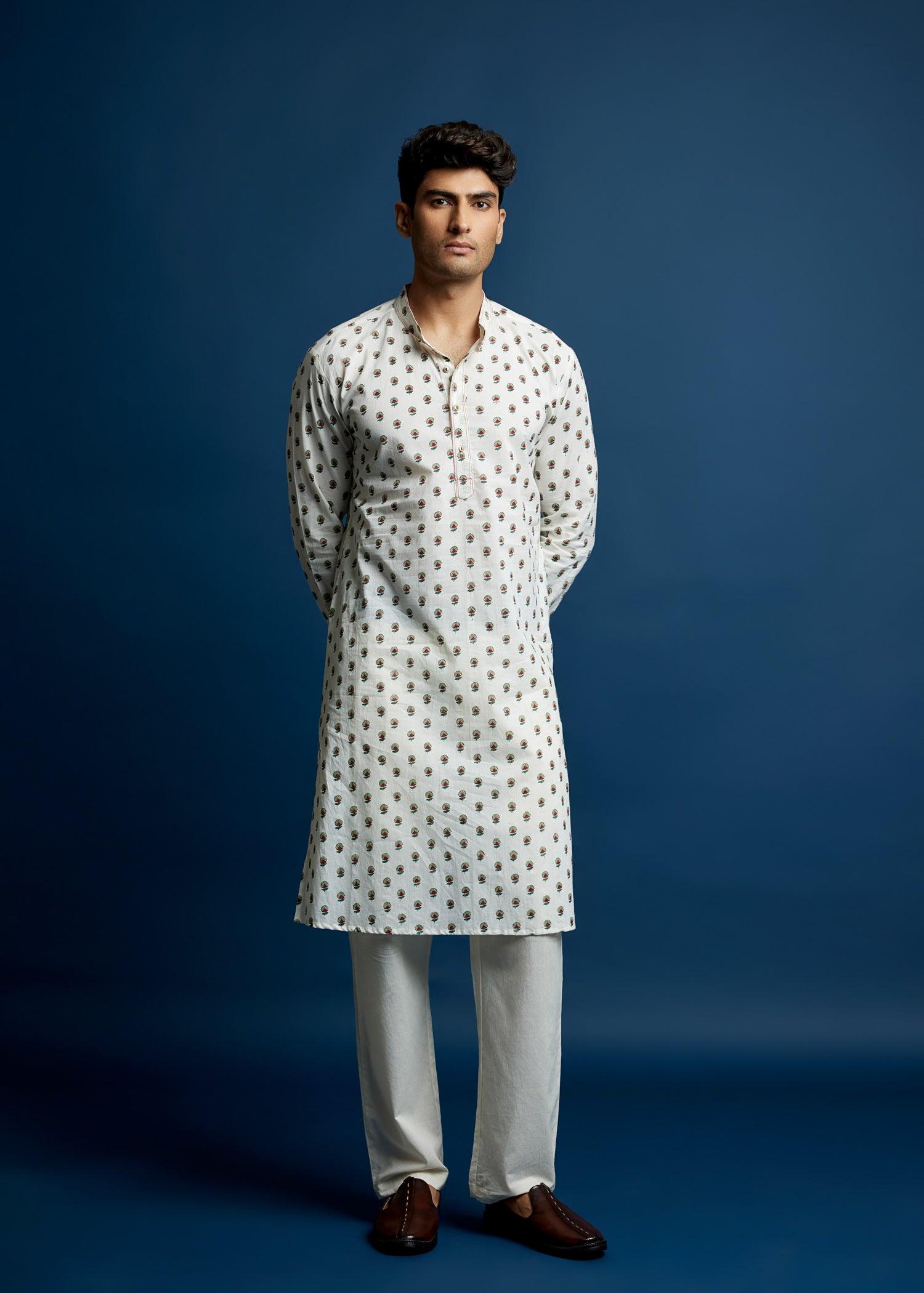 Men's Cotton Kurta Creme