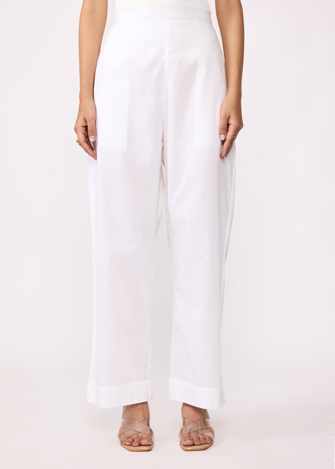 Relaxed Fit Pants - White