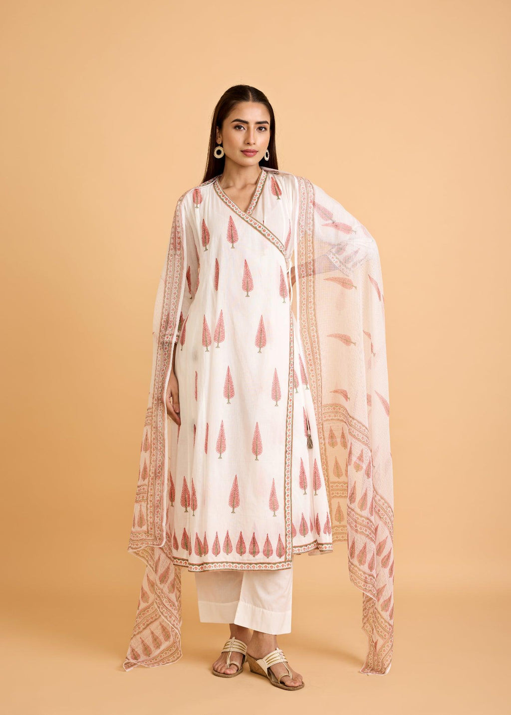 Kalidar Achkan Kurta & Dupatta Set