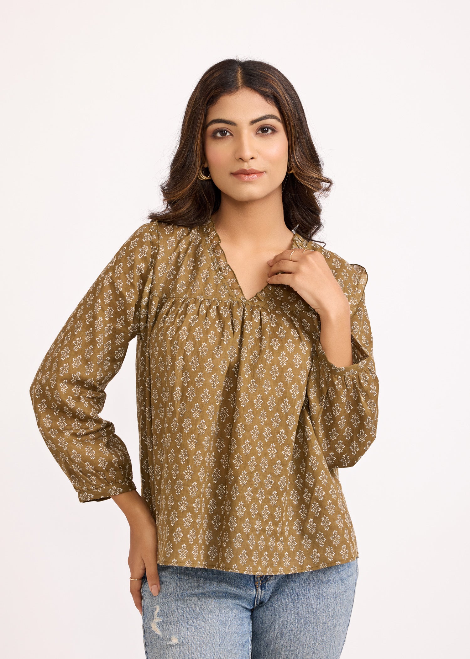 Floral Gesture Top Ratan Texprocess Pvt. Ltd