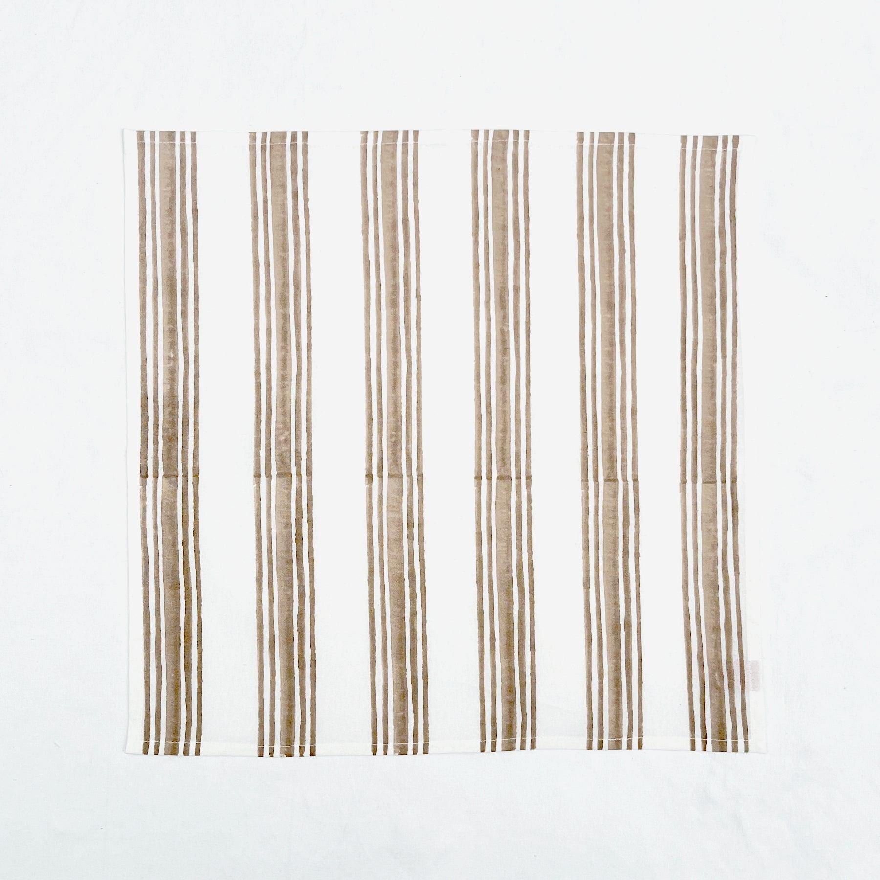 Beige Stripe Napkin- Set of 6