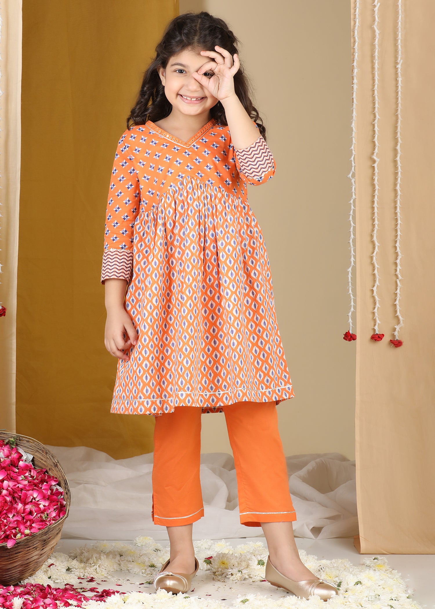 Lil Celebrations Kurta Pant Set Girls (2-12Yrs) Ratan Jaipur