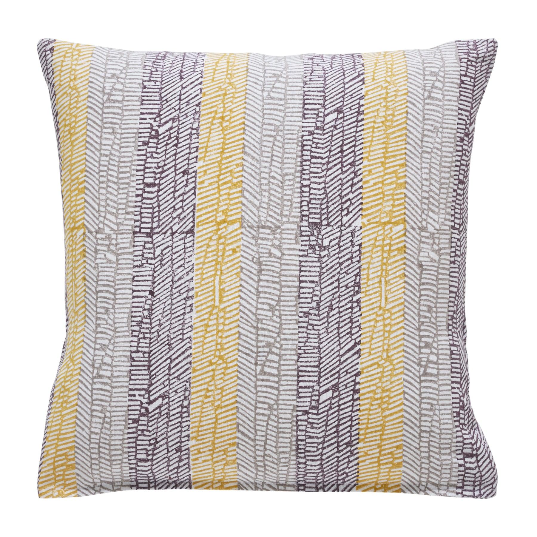 Classic Curation Beige & Brown Hand Block Print Cotton Cushion Cover Ratan Texprocess Pvt. Ltd