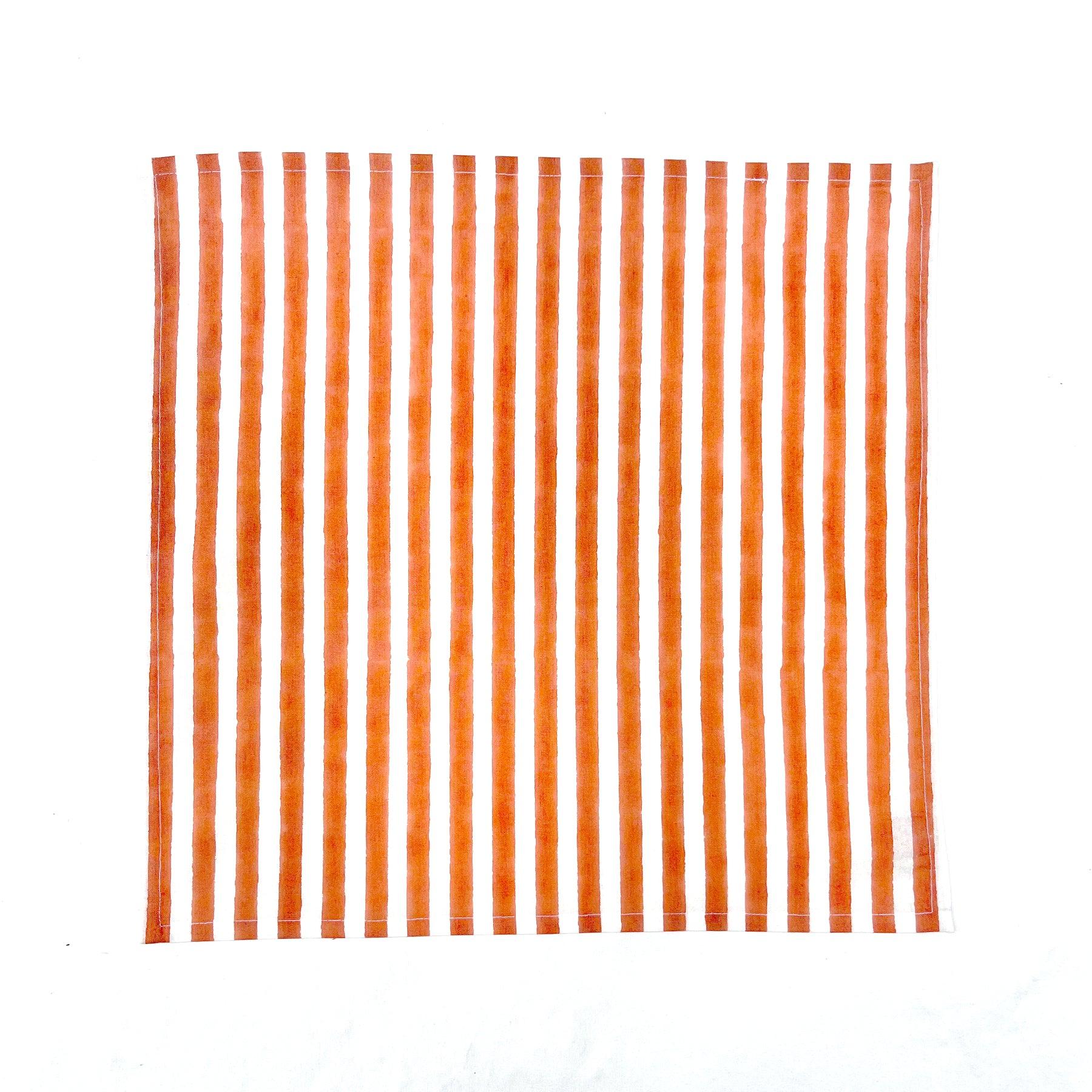 Orange Stripe Napkin- Set of 6