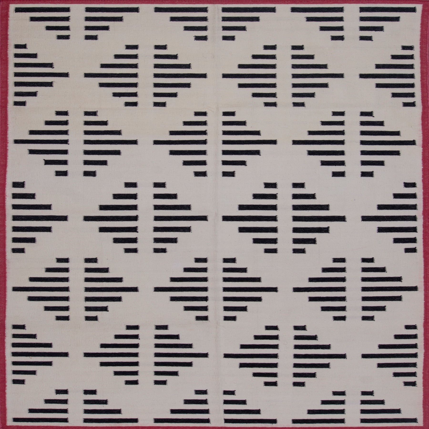 Shapes to Lines Rug-Grey/Red