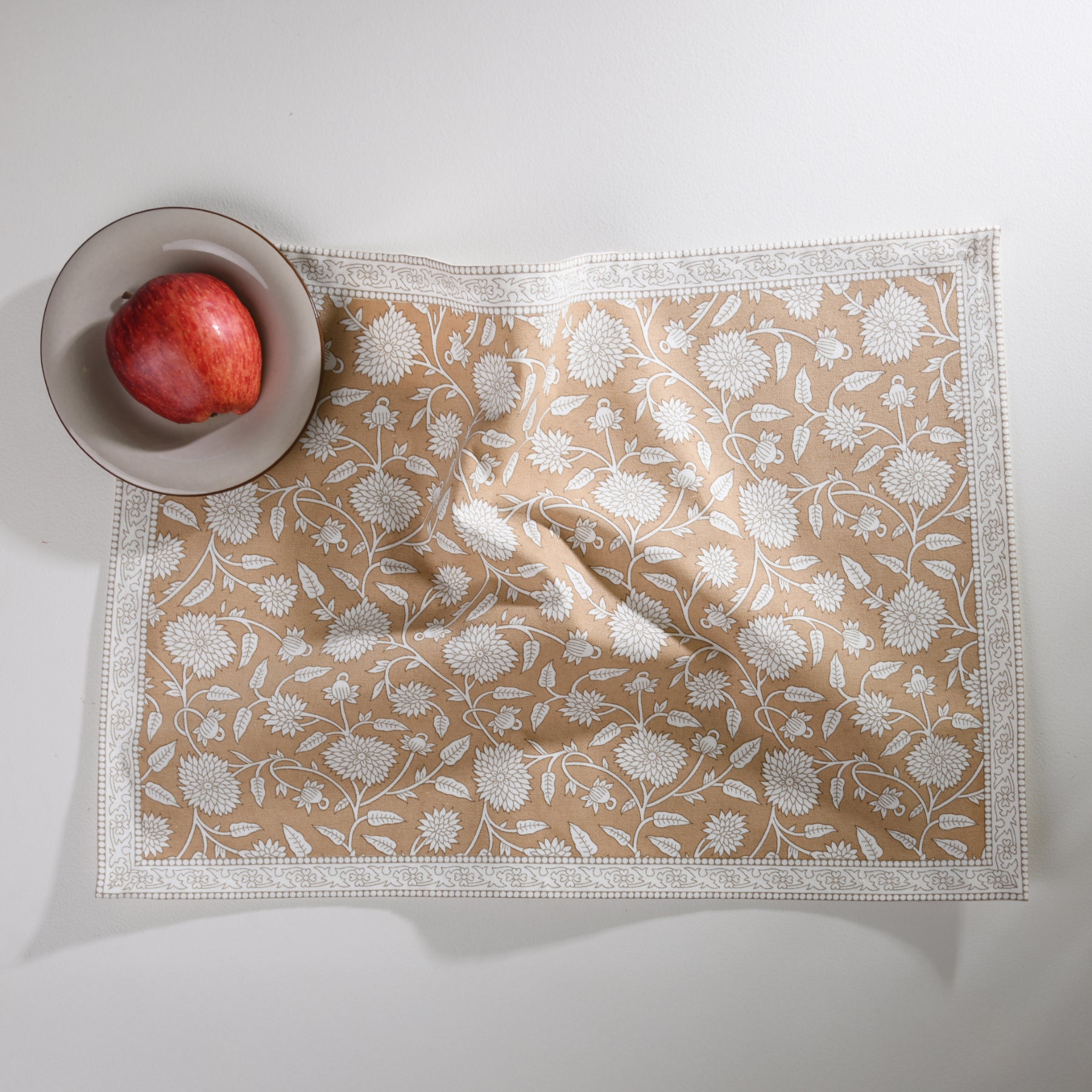 Flower Jaal Beige Table Mat Set of 6 Ratan Texprocess Pvt. Ltd