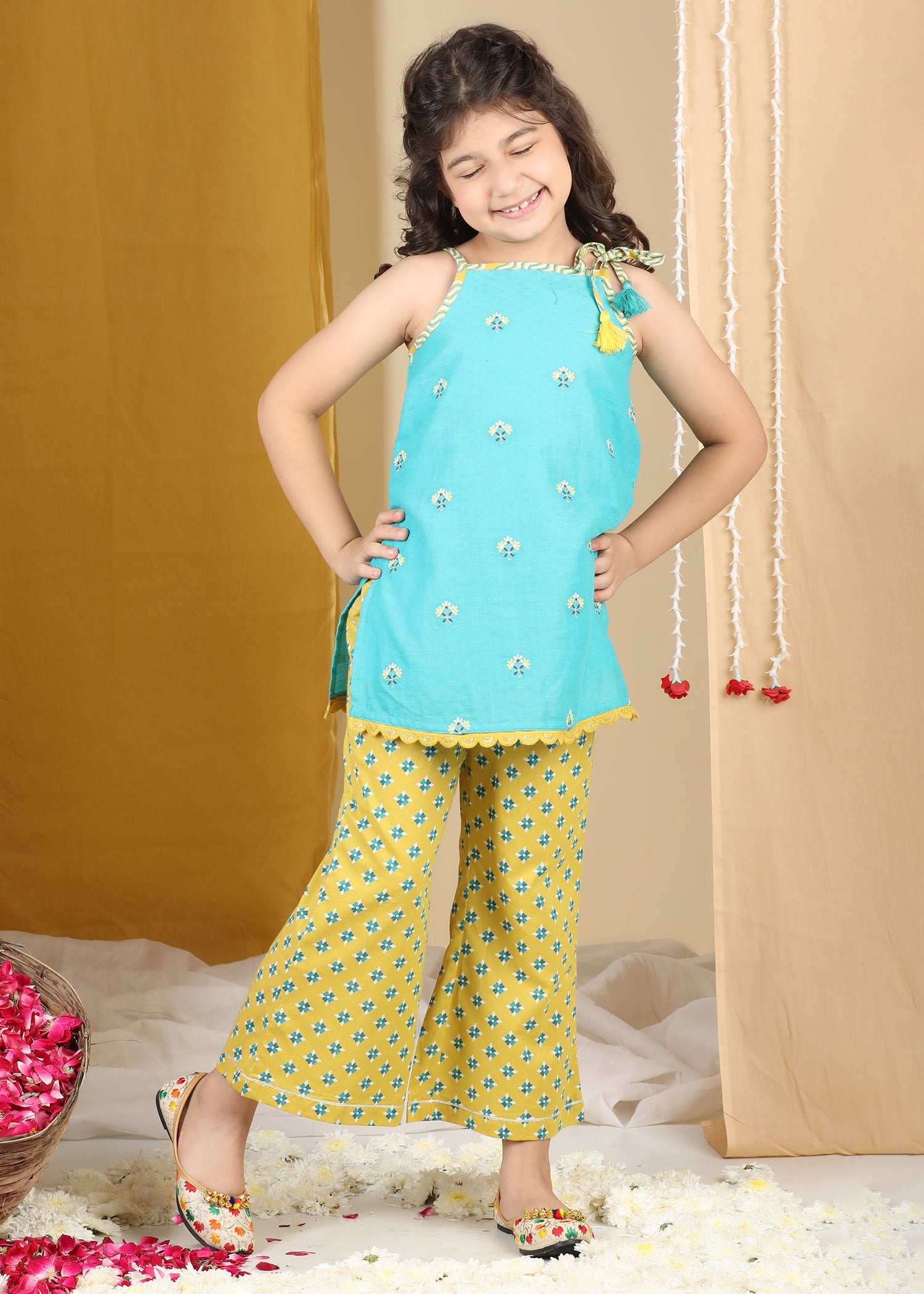 Lil Celebrations Kurta Pant Set Girls (2-12Yrs) (Copy) Ratan Jaipur