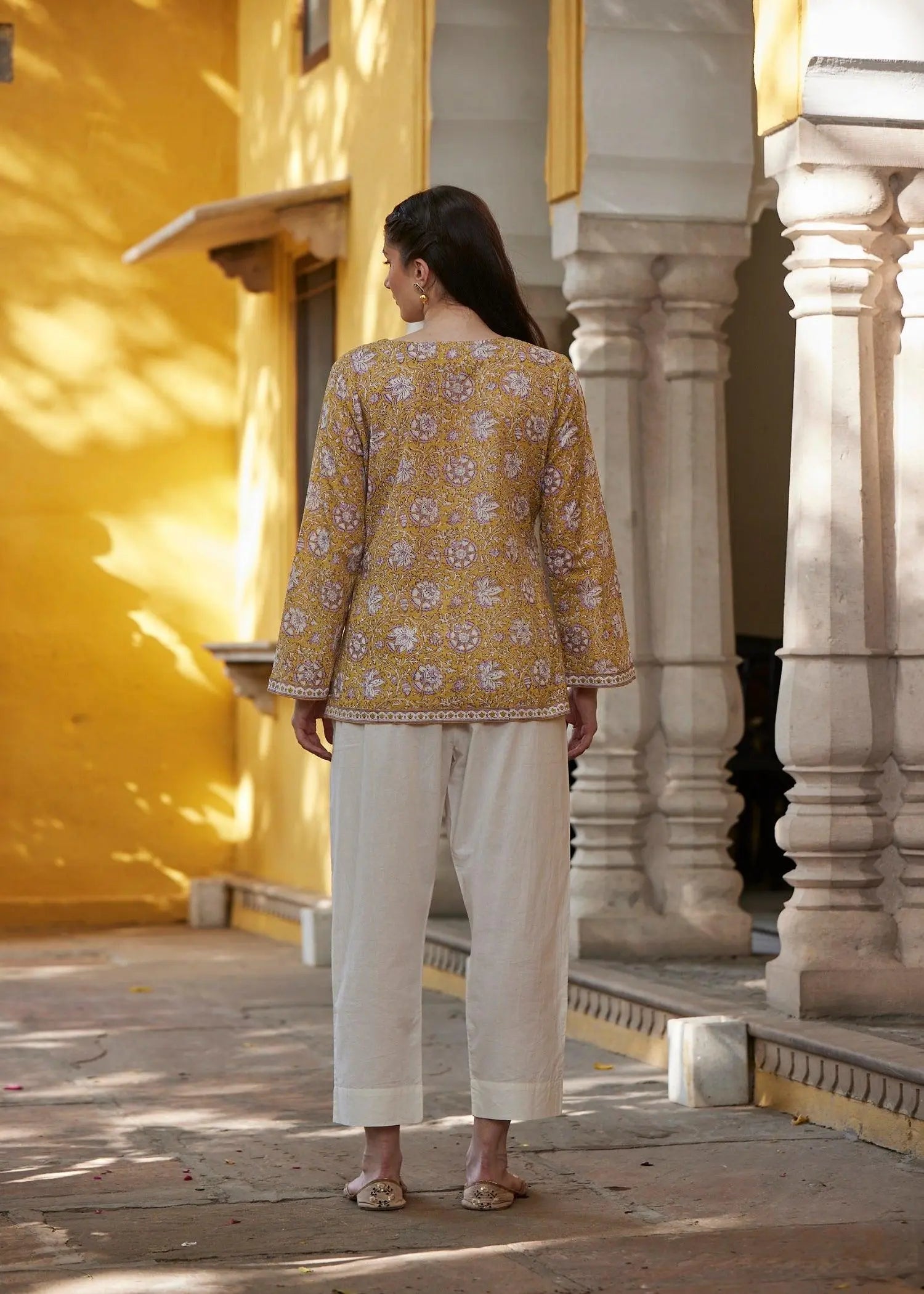 Yellow Voile Fuss-free Top | Effortless Style | Ratan Jaipur