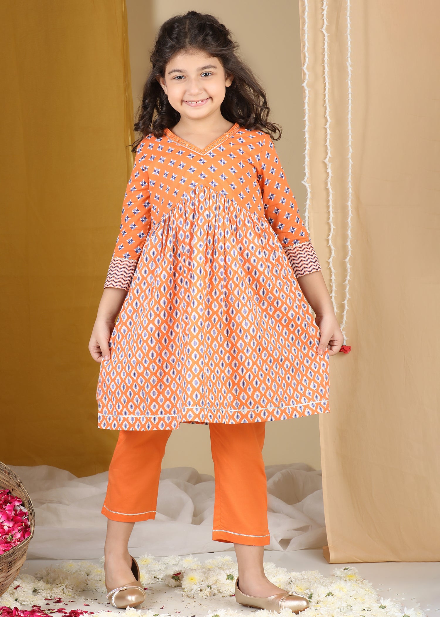 Lil Celebrations Kurta Pant Set Girls (2-12Yrs) Ratan Jaipur