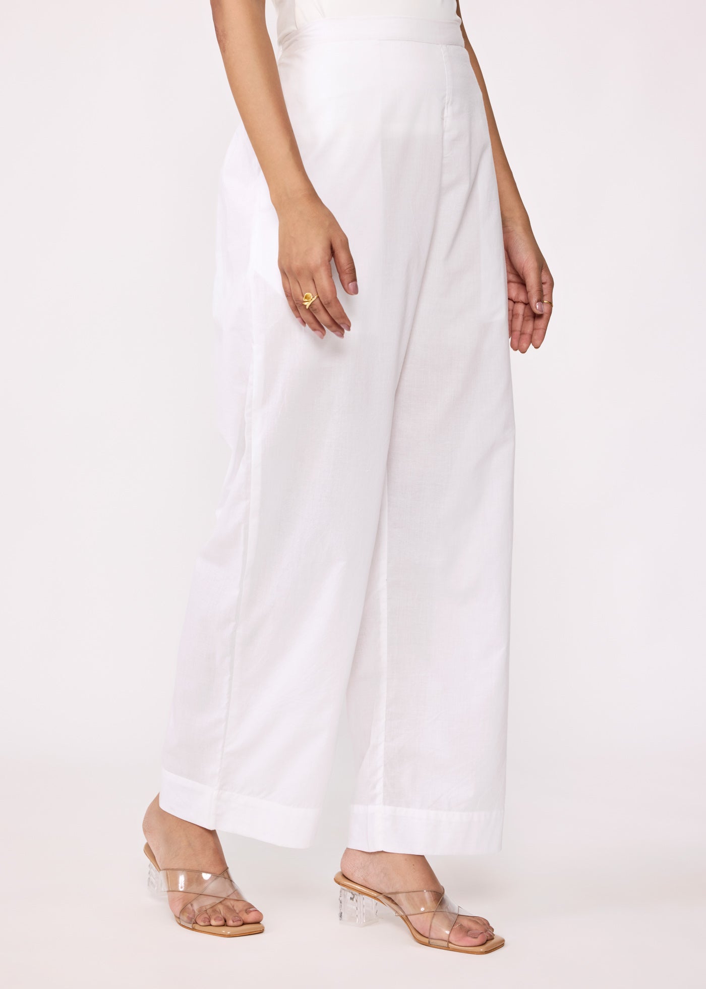 Relaxed Fit Pants - White