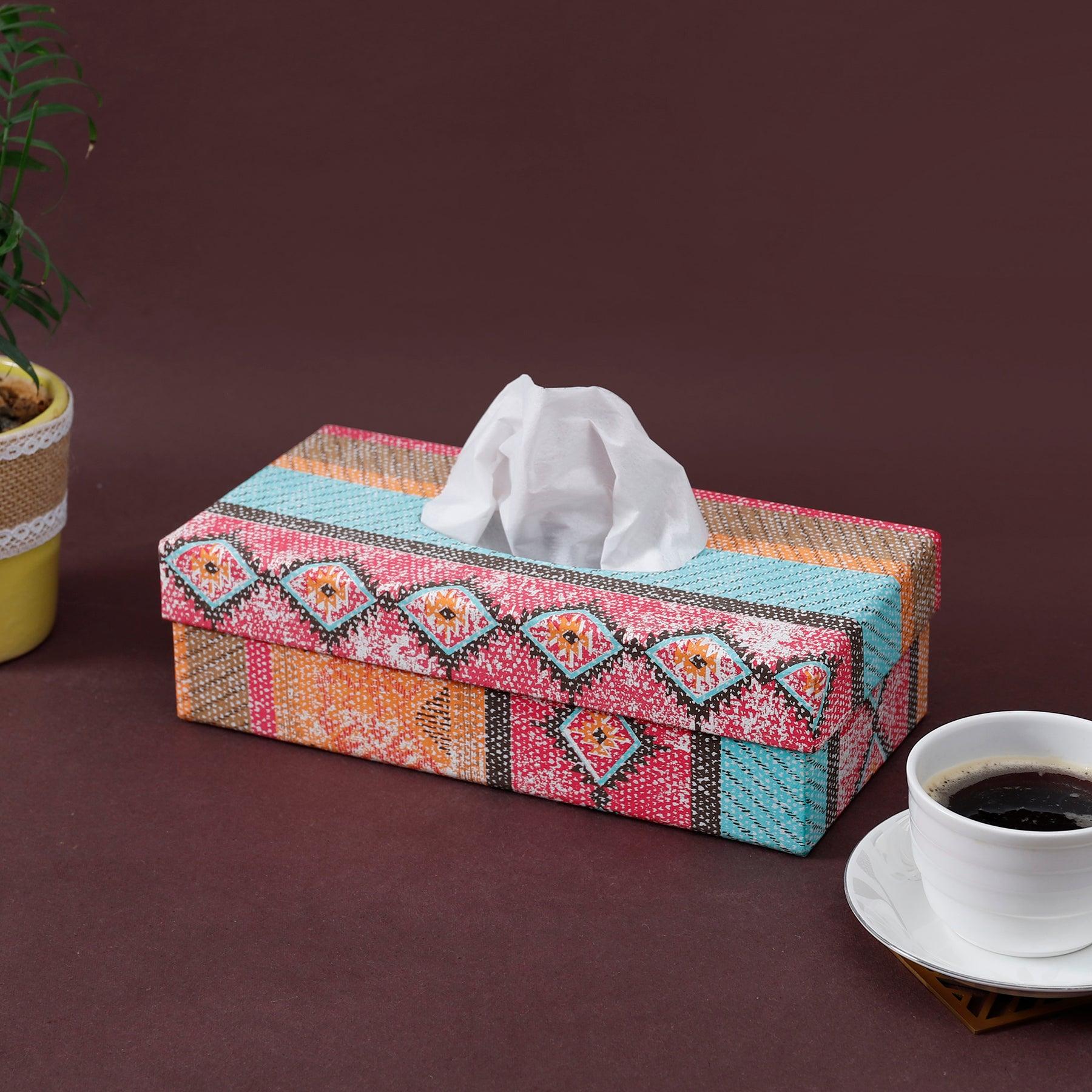 Kaleen Multicolor Tissue Box Holder