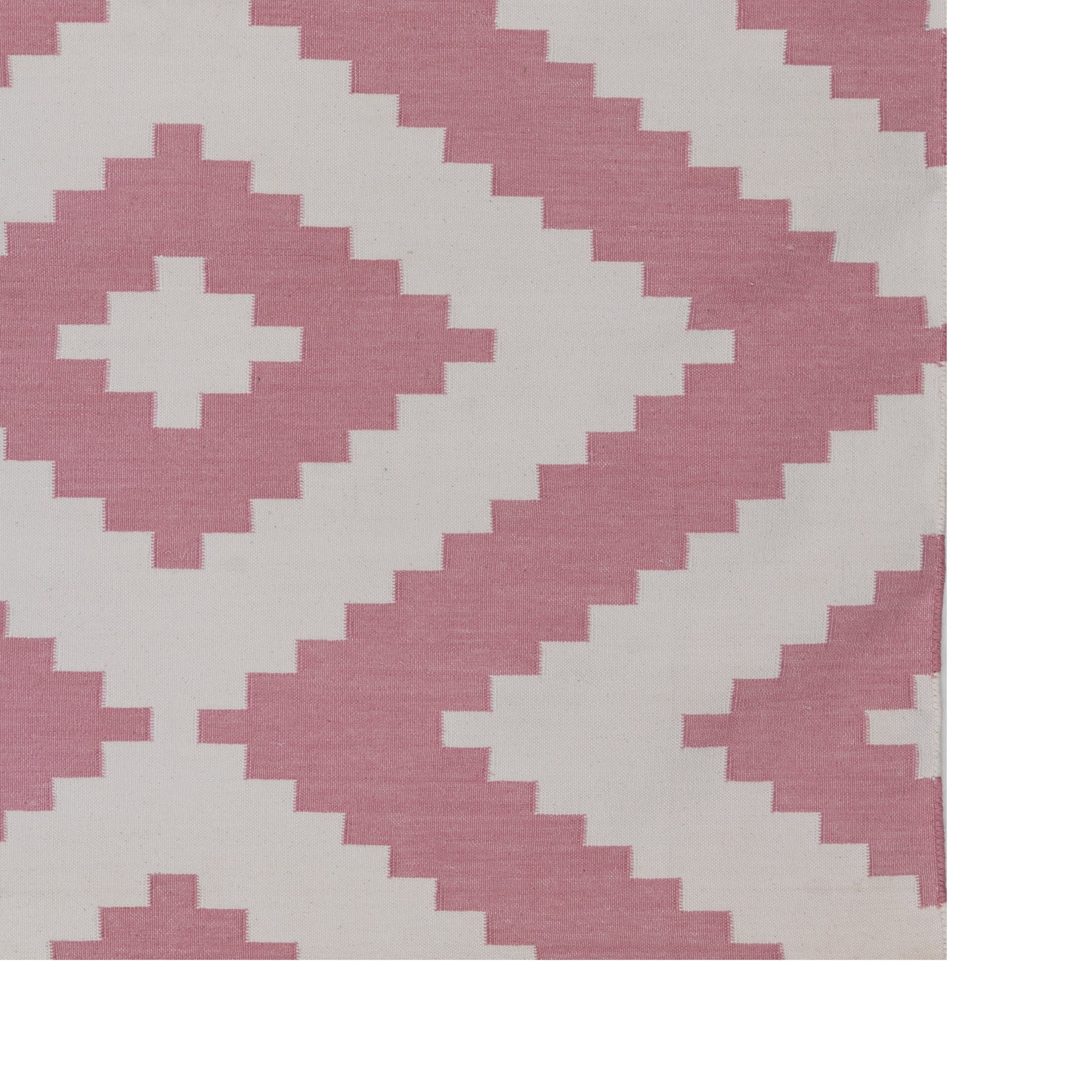 Geometrics Rug-Pink/White