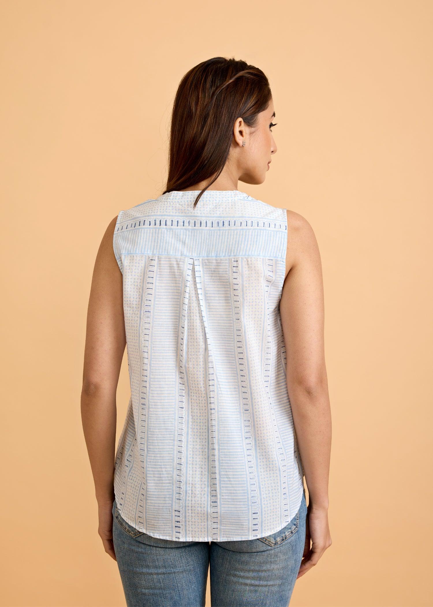 Light Blue Sleeveless Top