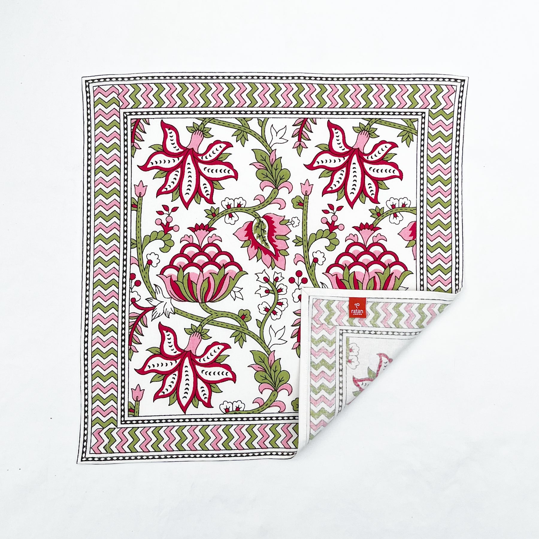 Multi Flower Napkin-Set of 6 Ratan Texprocess Pvt. Ltd