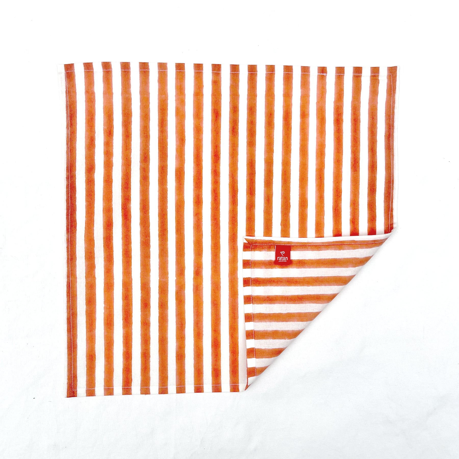 Orange Stripe Napkin- Set of 6 Ratan Texprocess Pvt. Ltd