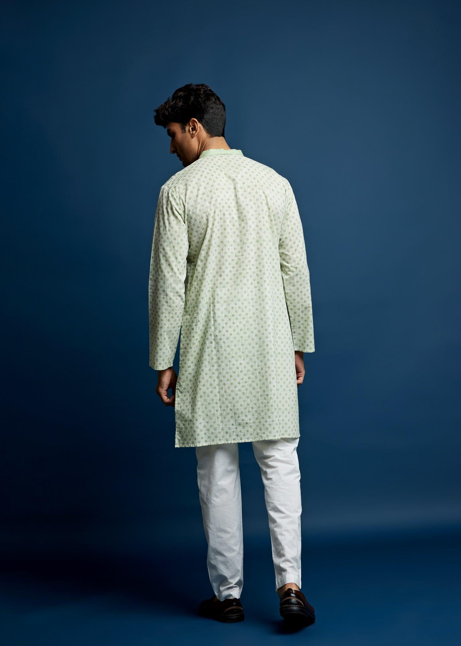 Men's Cotton Kurta Green Ratan Texprocess Pvt. Ltd