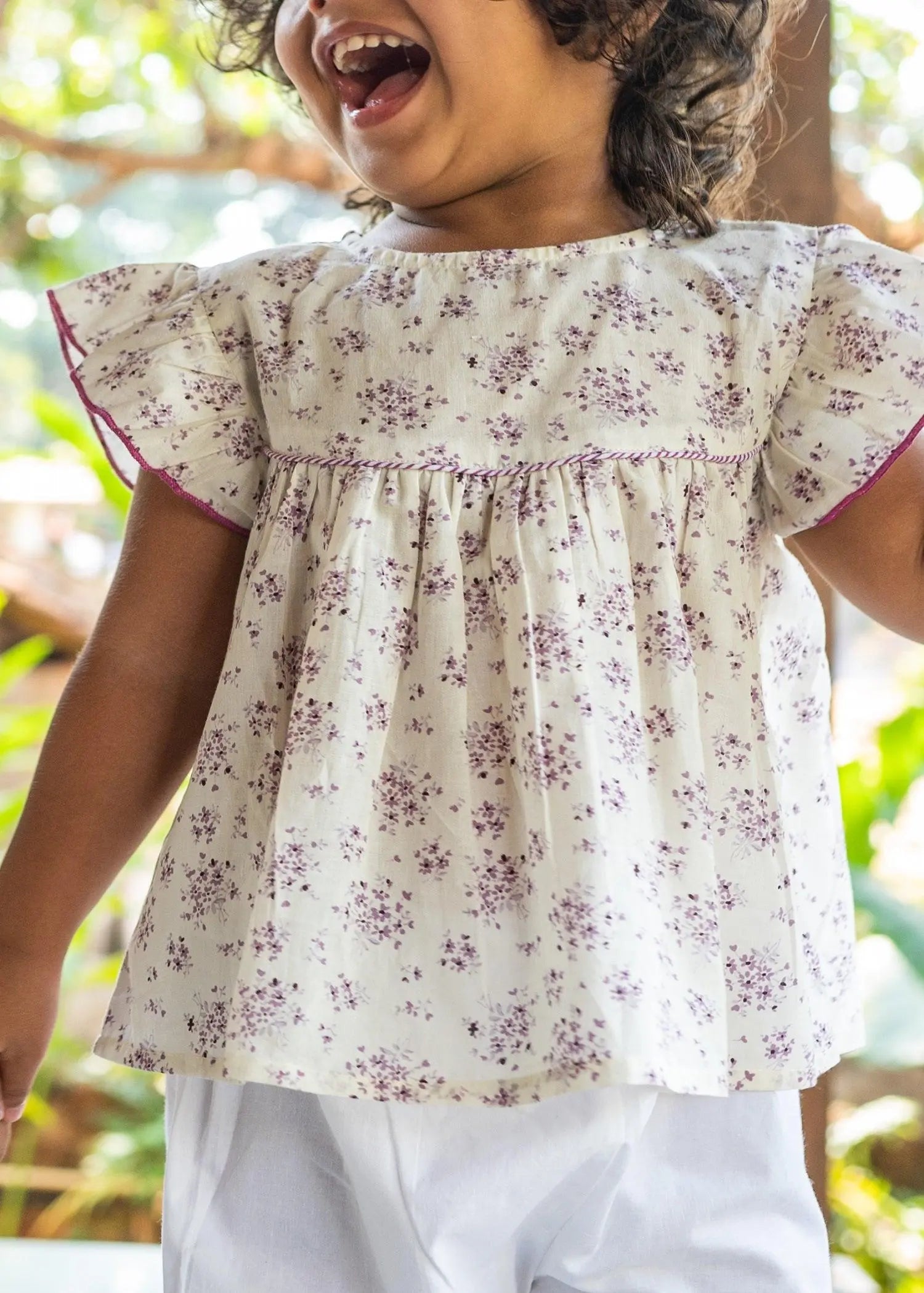 Creme Cotton Vrishti Top Girls (6 Months -12 Yrs)