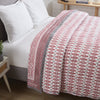 Geometric Quint Red & Grey Hand Block Print Extra Cotton Filling Quilt