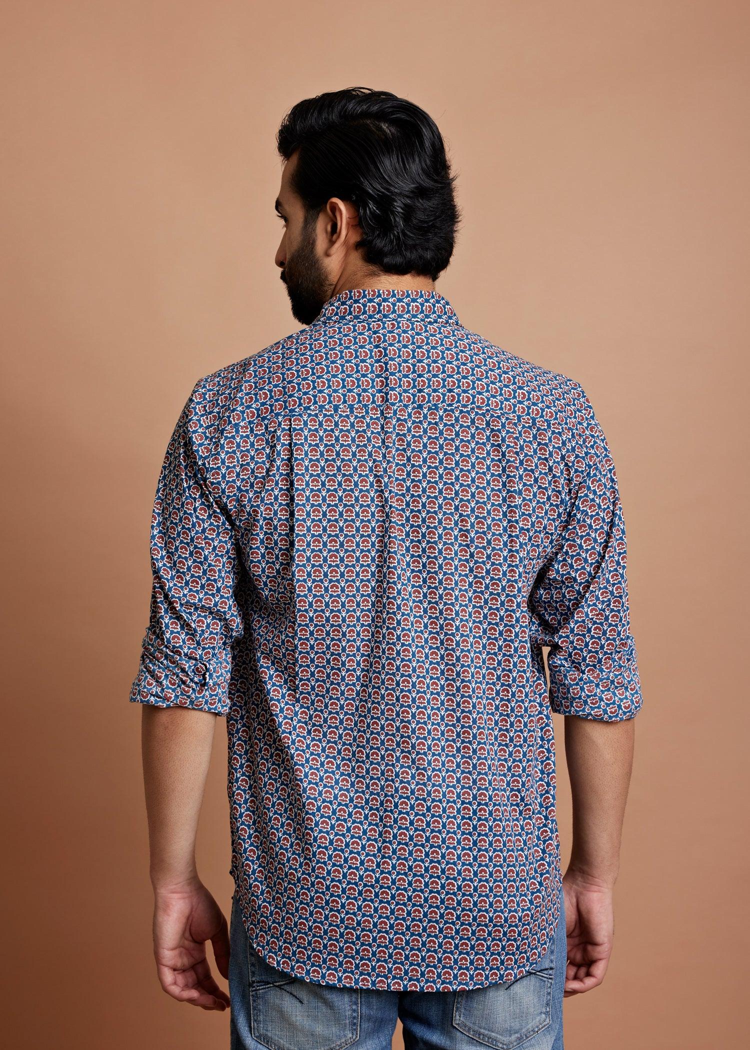 Legion Blue Regular Cotton Full Sleeve Shirt Ratan Texprocess Pvt. Ltd