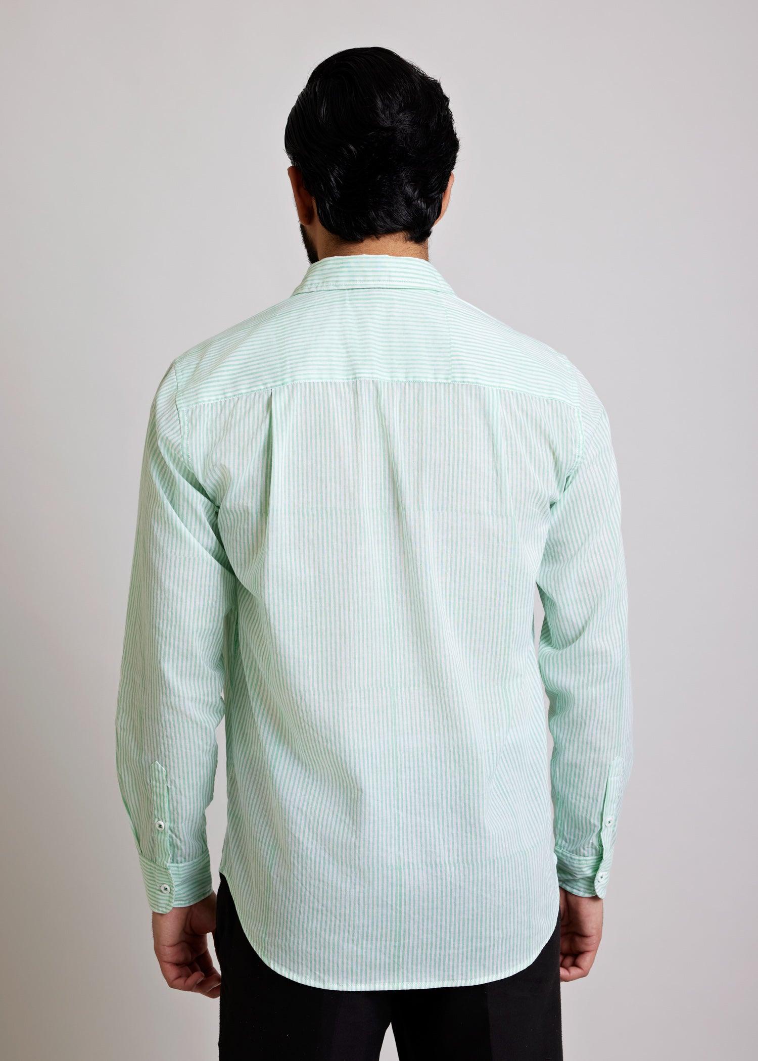 Green Regular Cotton Full Sleeve Shirt Ratan Texprocess Pvt. Ltd