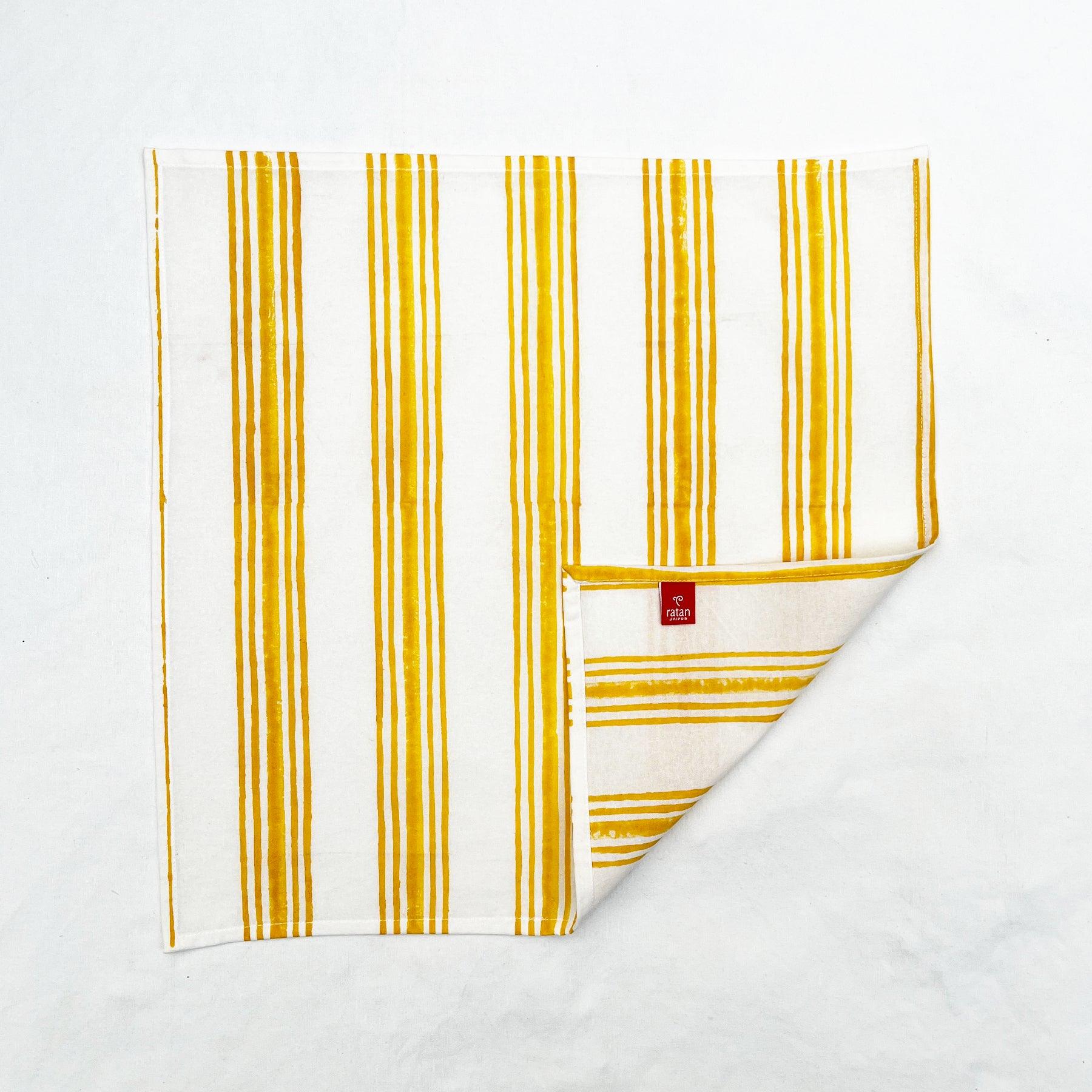 Yellow Stripe Napkin- Set of 6