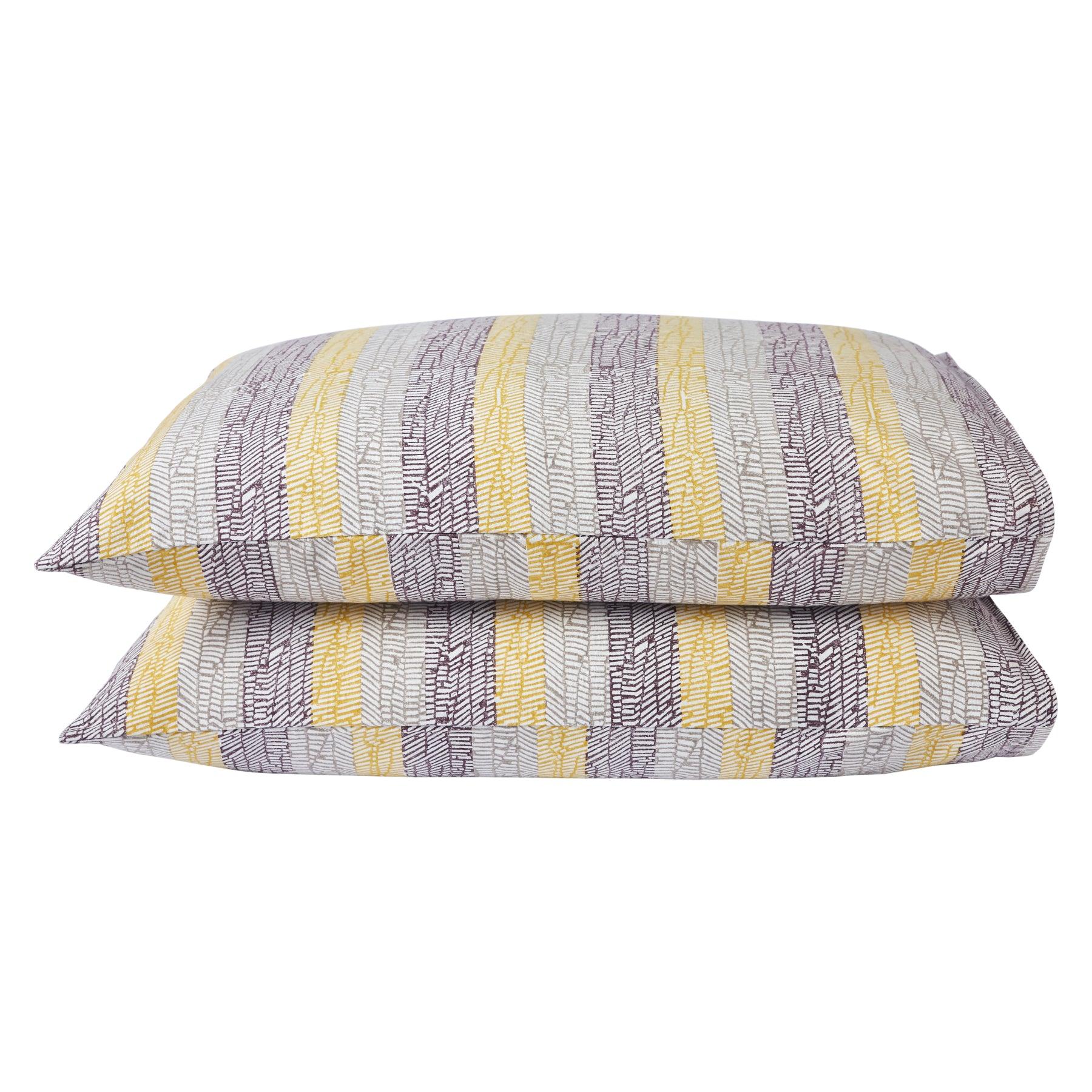 Classic Curation Beige & Brown Hand Block Print Cotton Pillow Cover Ratan Texprocess Pvt. Ltd