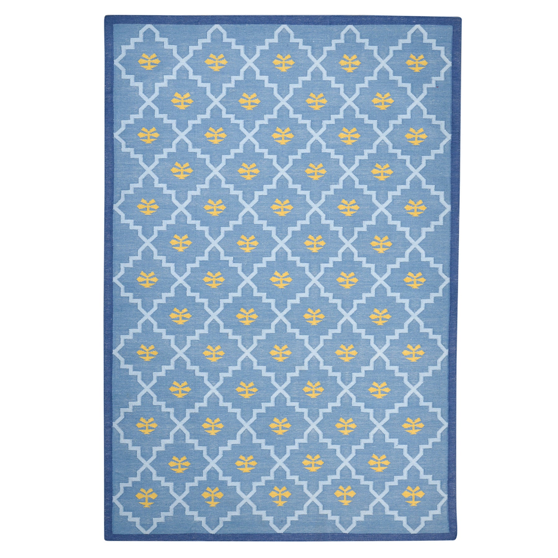 Dazzle Rug-Blue/Yellow