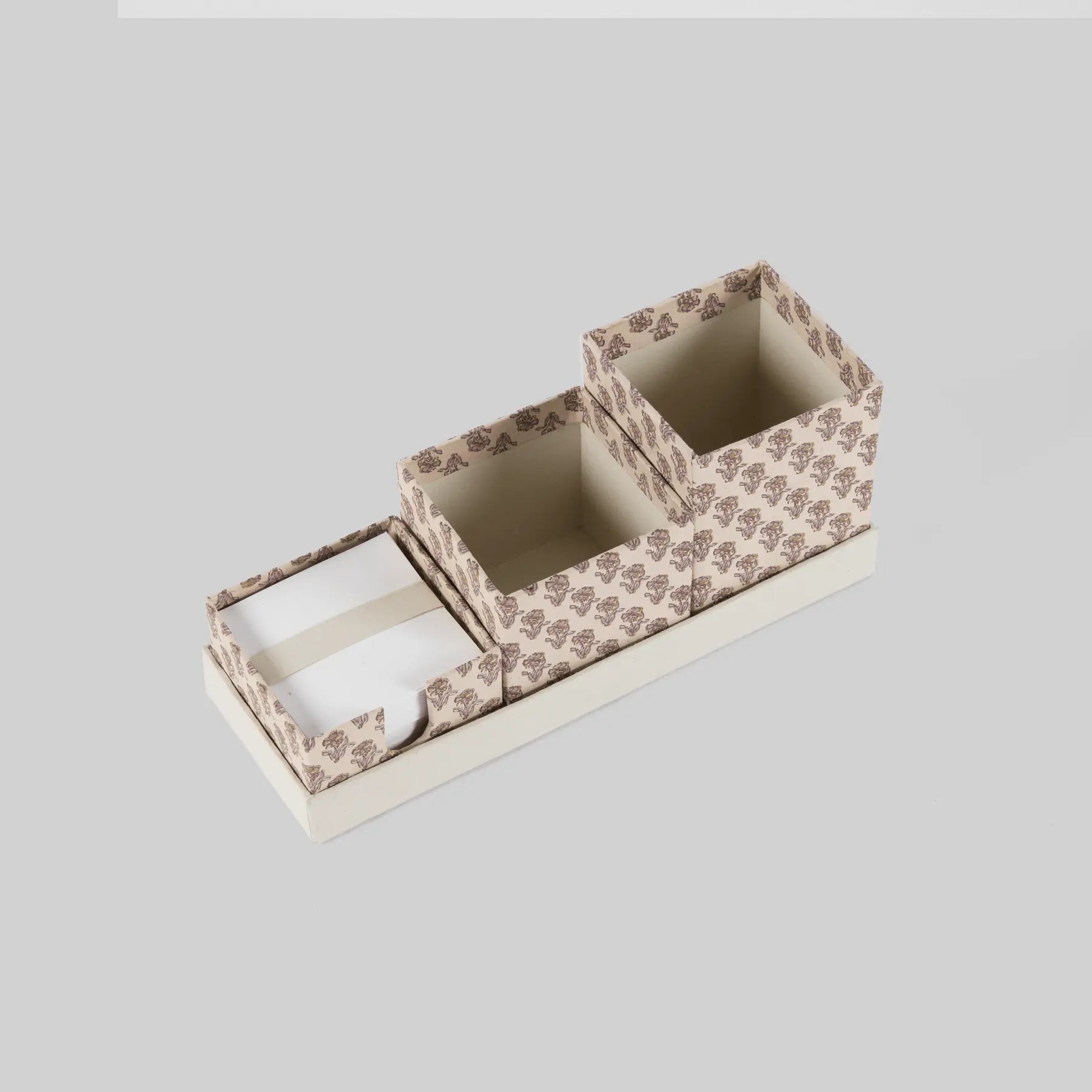 Block Story Buti Beige Small Desk Organiser