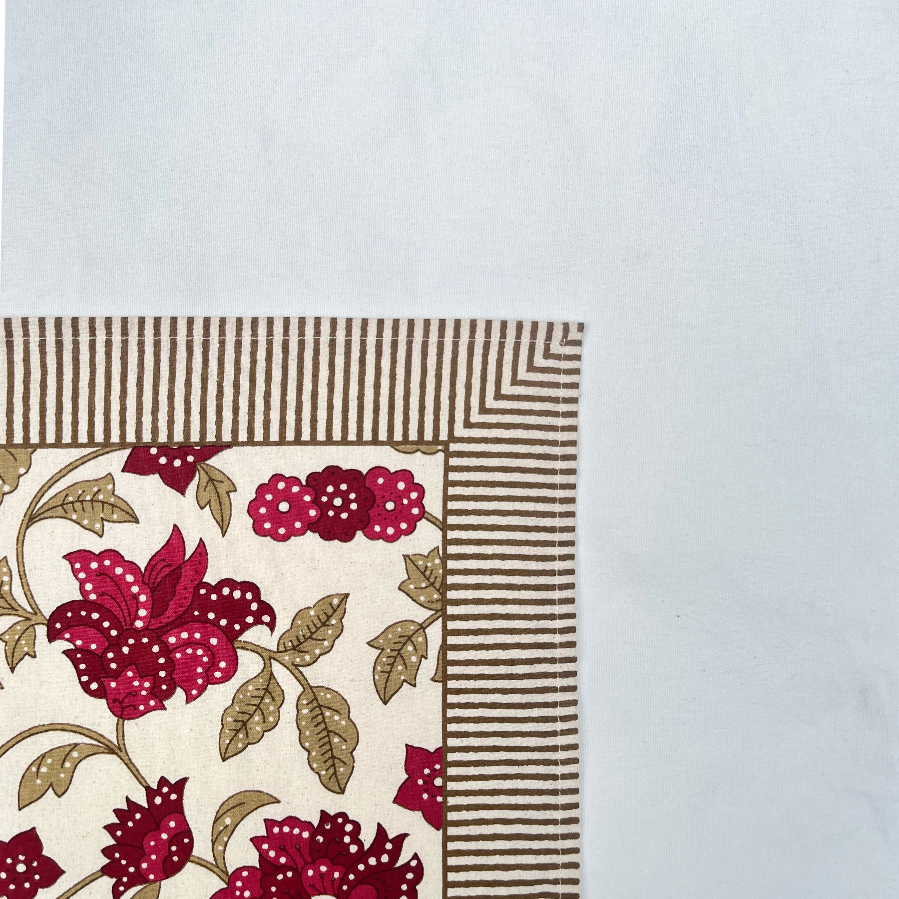 Red-Beige Flower Napkin- Set of 6