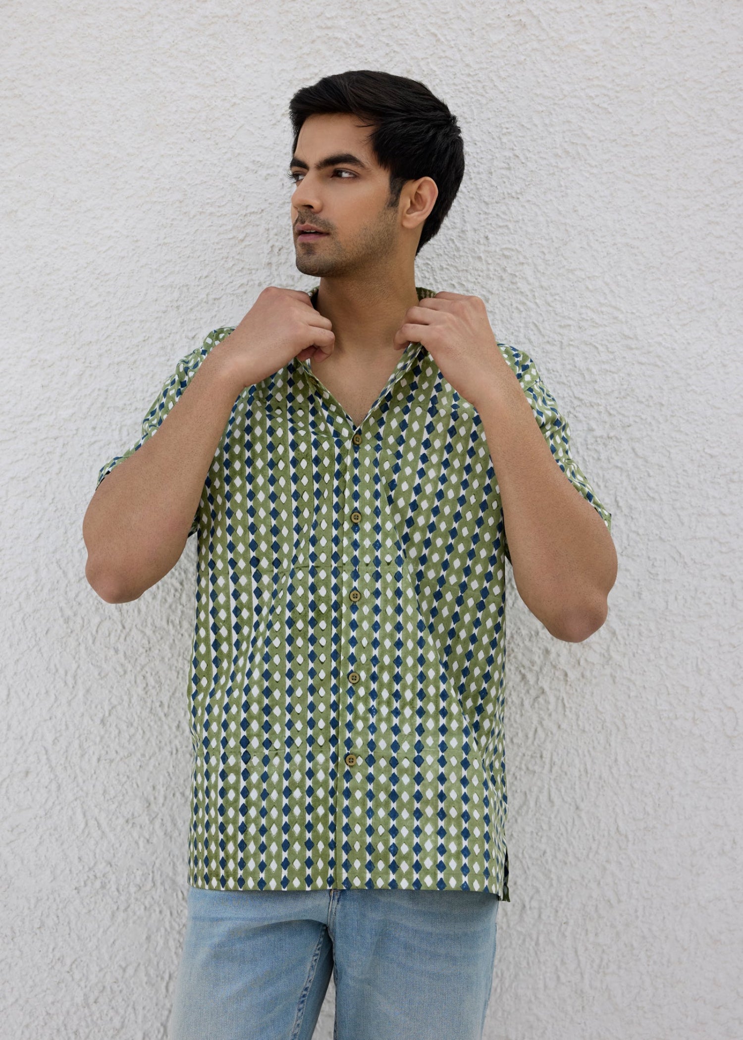 Half Sleeves Shirt -Olive/Green