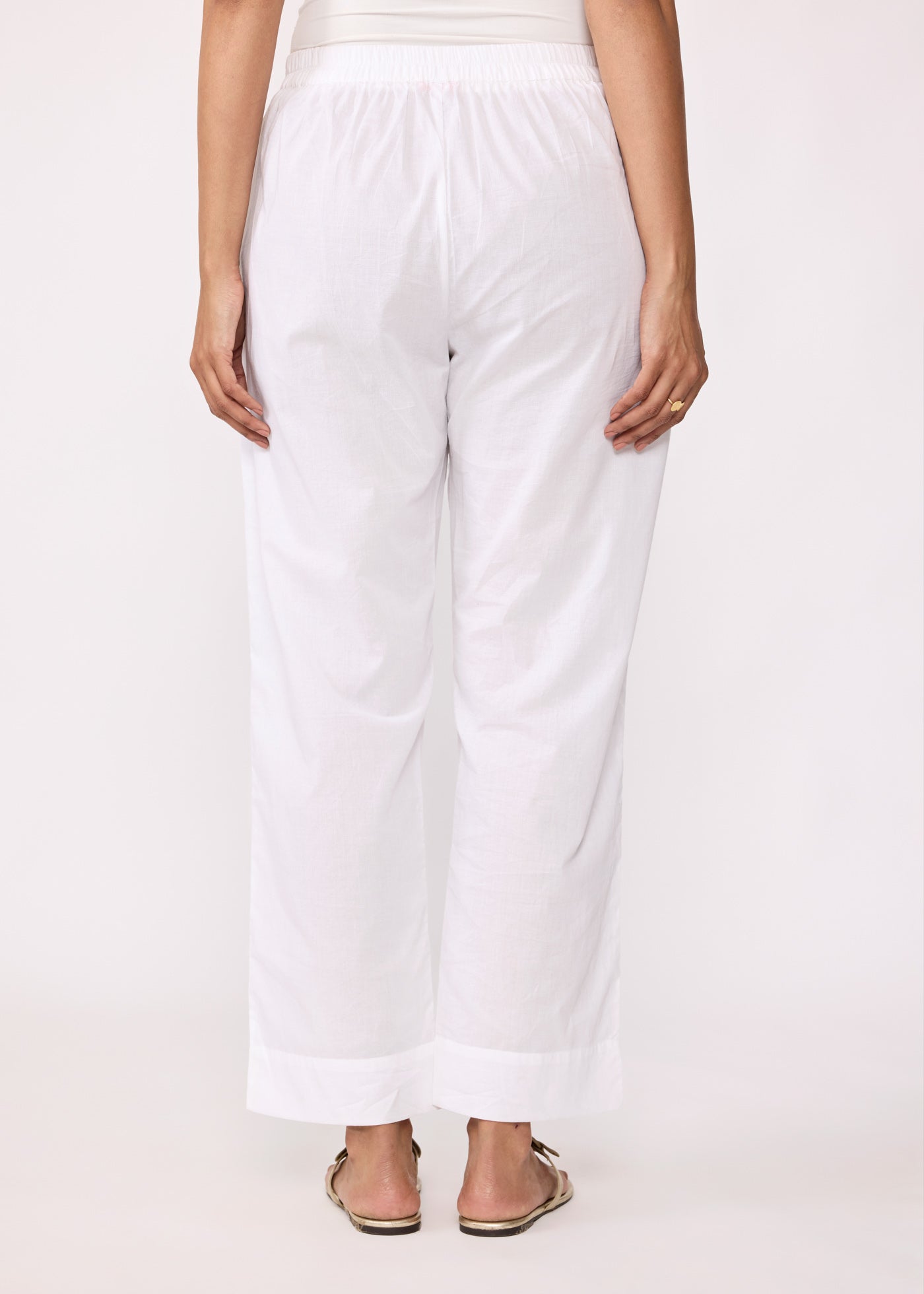 Relaxed Fit Pants - White