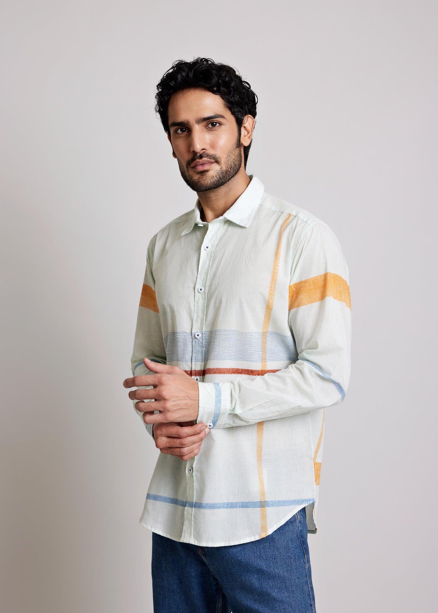 Multi Regular Cotton Full Sleeve Shirt Ratan Texprocess Pvt. Ltd