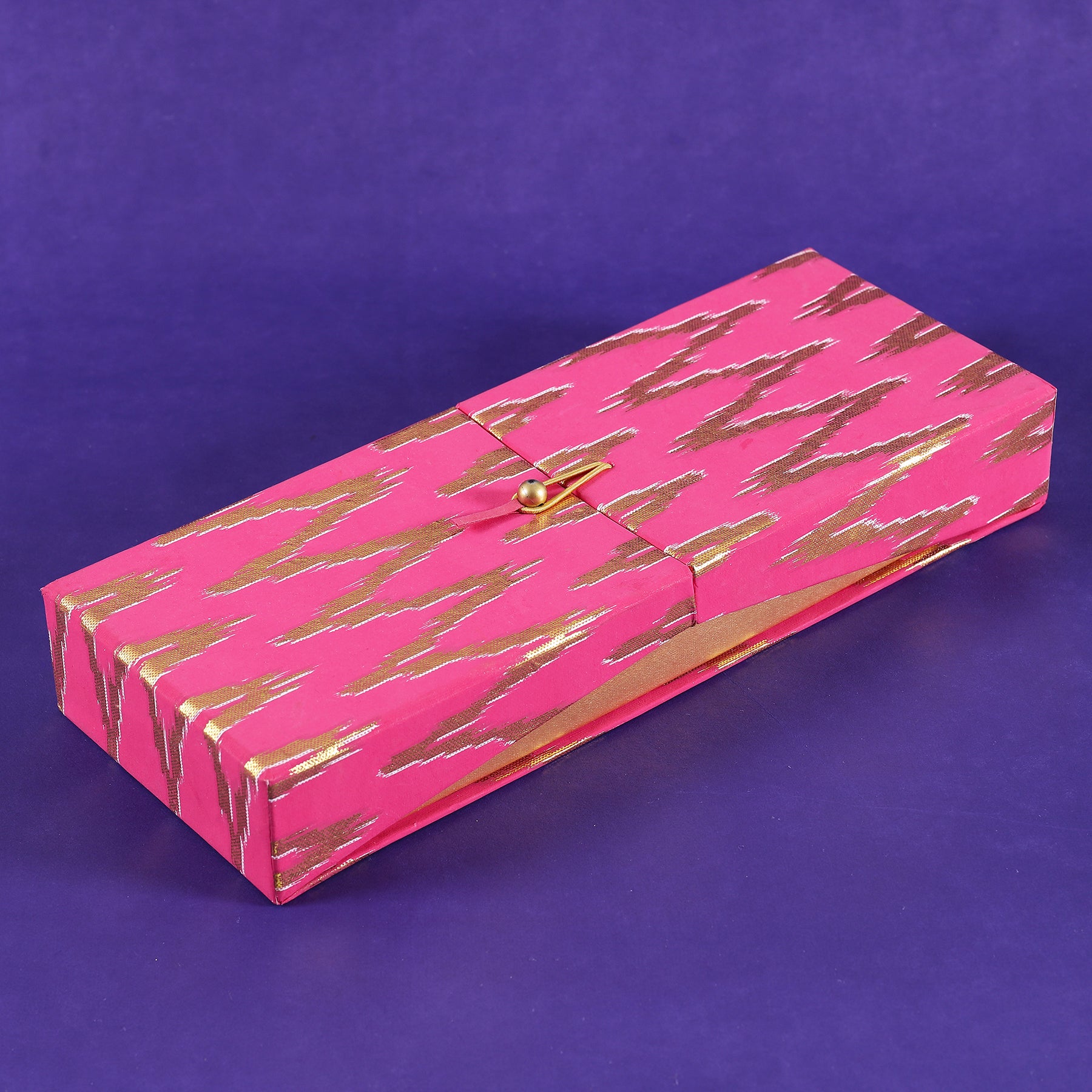 Pink & Gold 3 Partititon Box Ratan Texprocess Pvt. Ltd