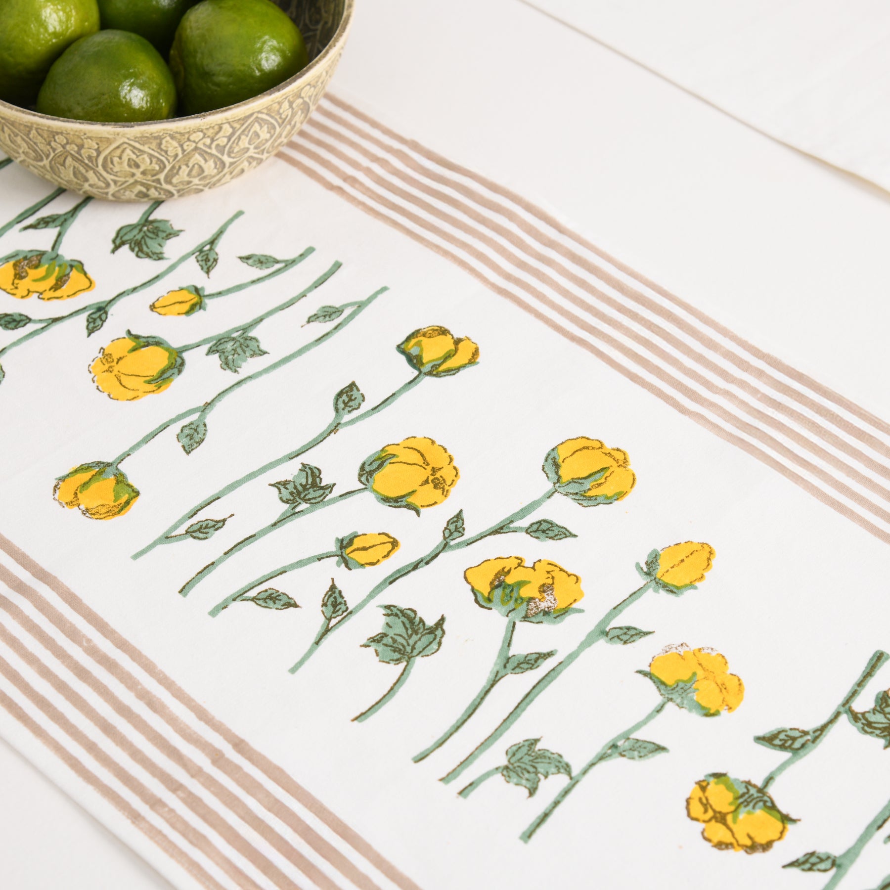 Yellow-Green Flower Runner Ratan Texprocess Pvt. Ltd