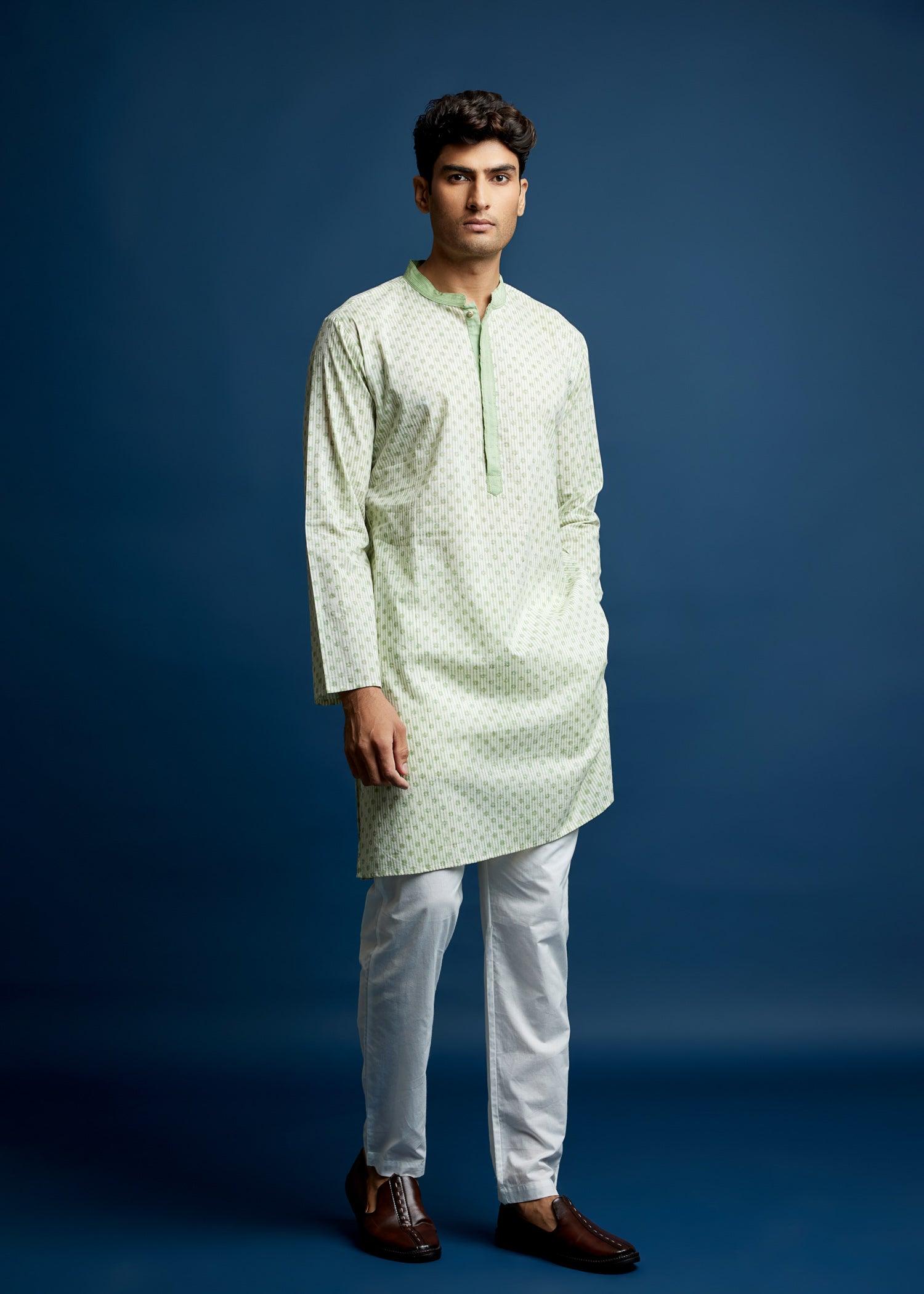 Men's Cotton Kurta Green Ratan Texprocess Pvt. Ltd