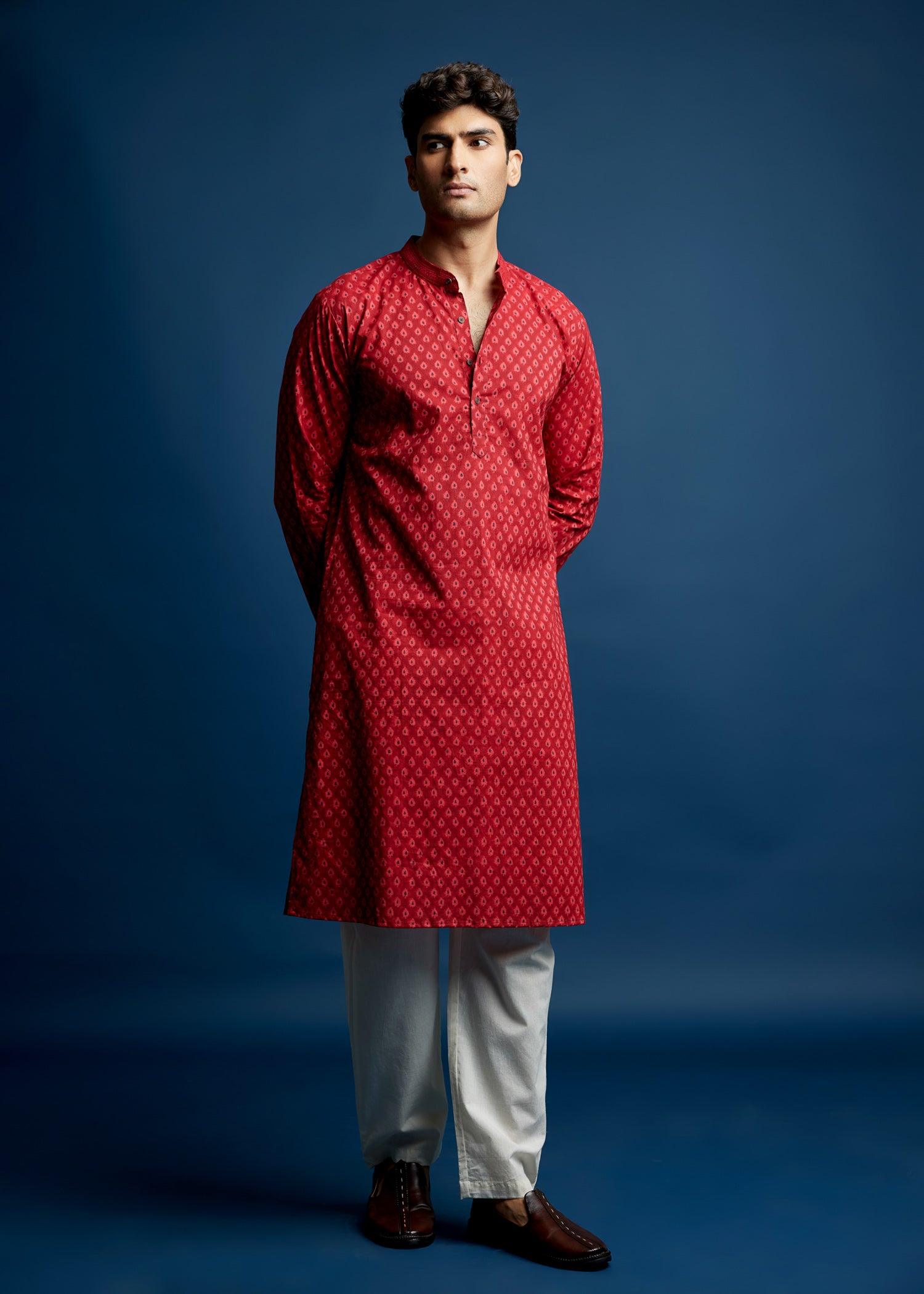 Men's Kurta- Buti Print