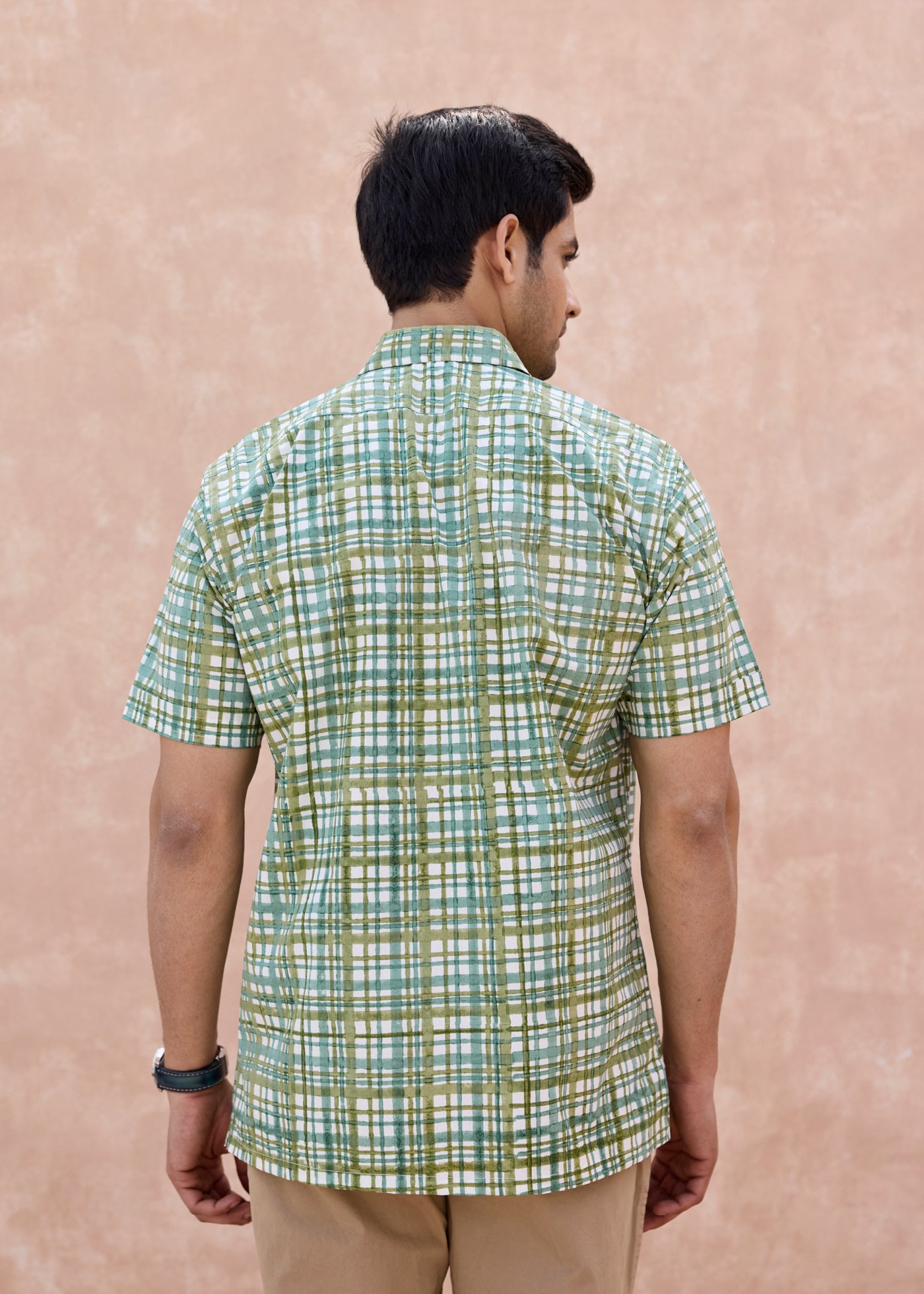 Half Sleeves Shirt -Green