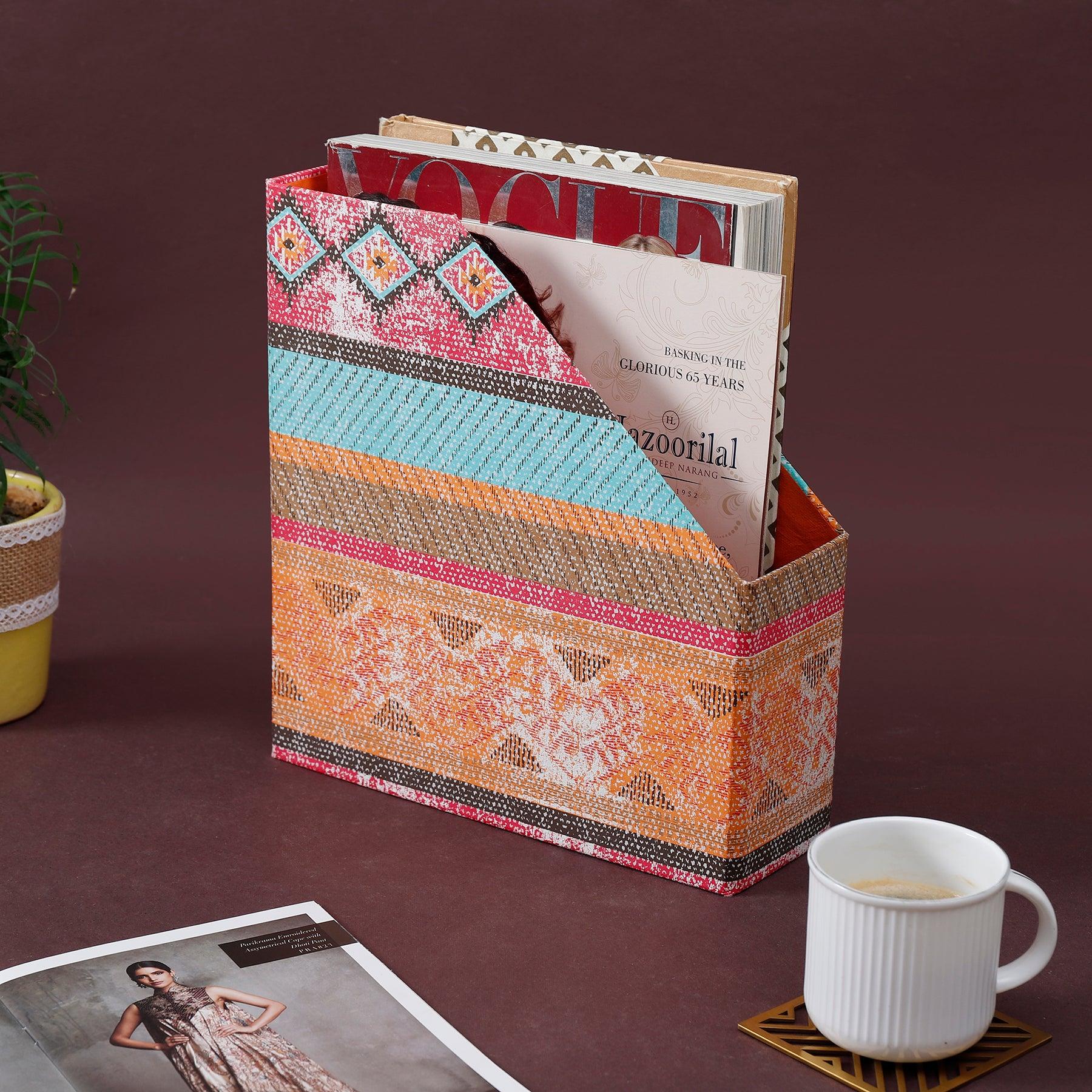 Kaleen Multicolor Collapsible Magazine Holder