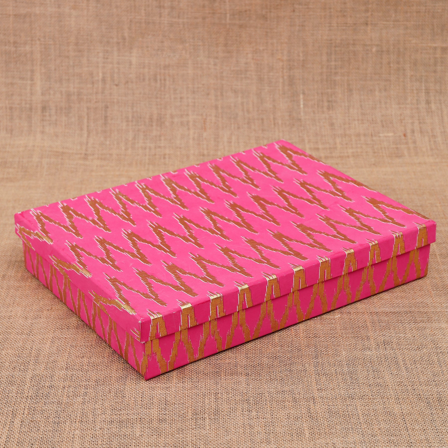 Ikat Pink Rectangle Gift Box