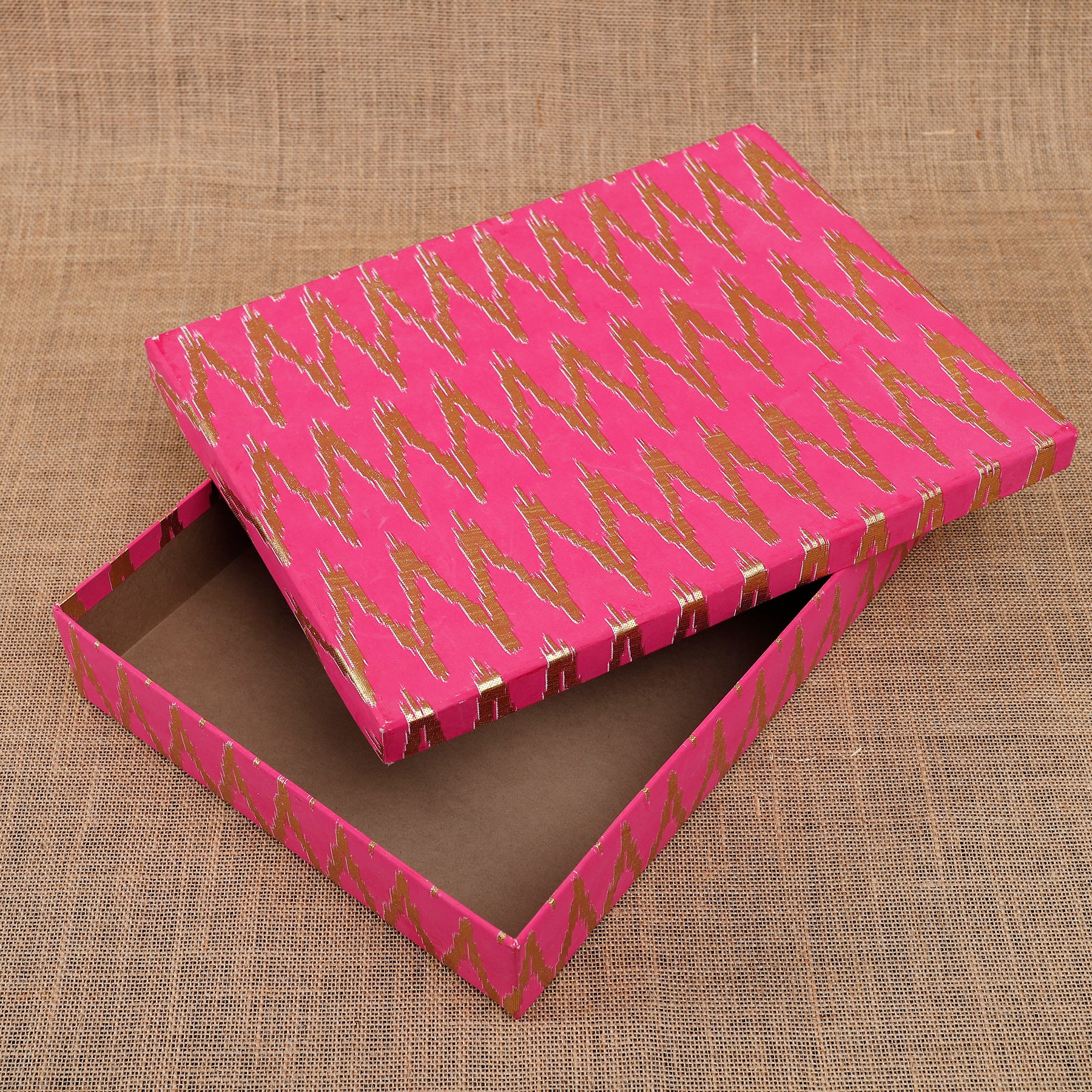 Ikat Pink Rectangle Gift Box