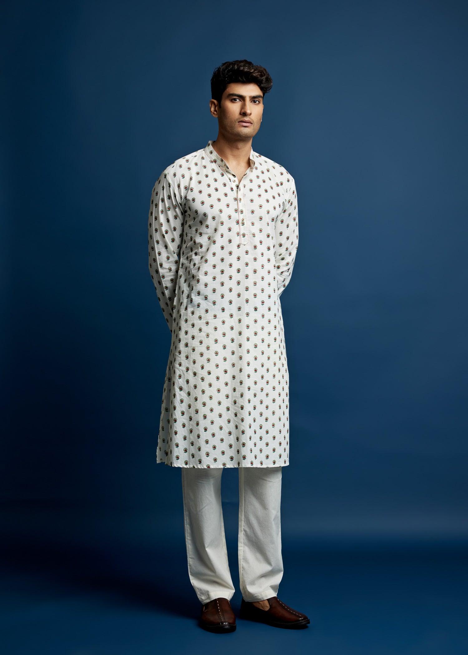 Men's Cotton Kurta Creme