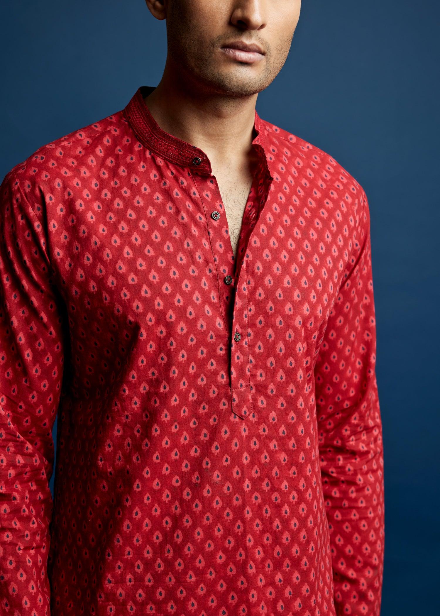 Men's Kurta- Buti Print